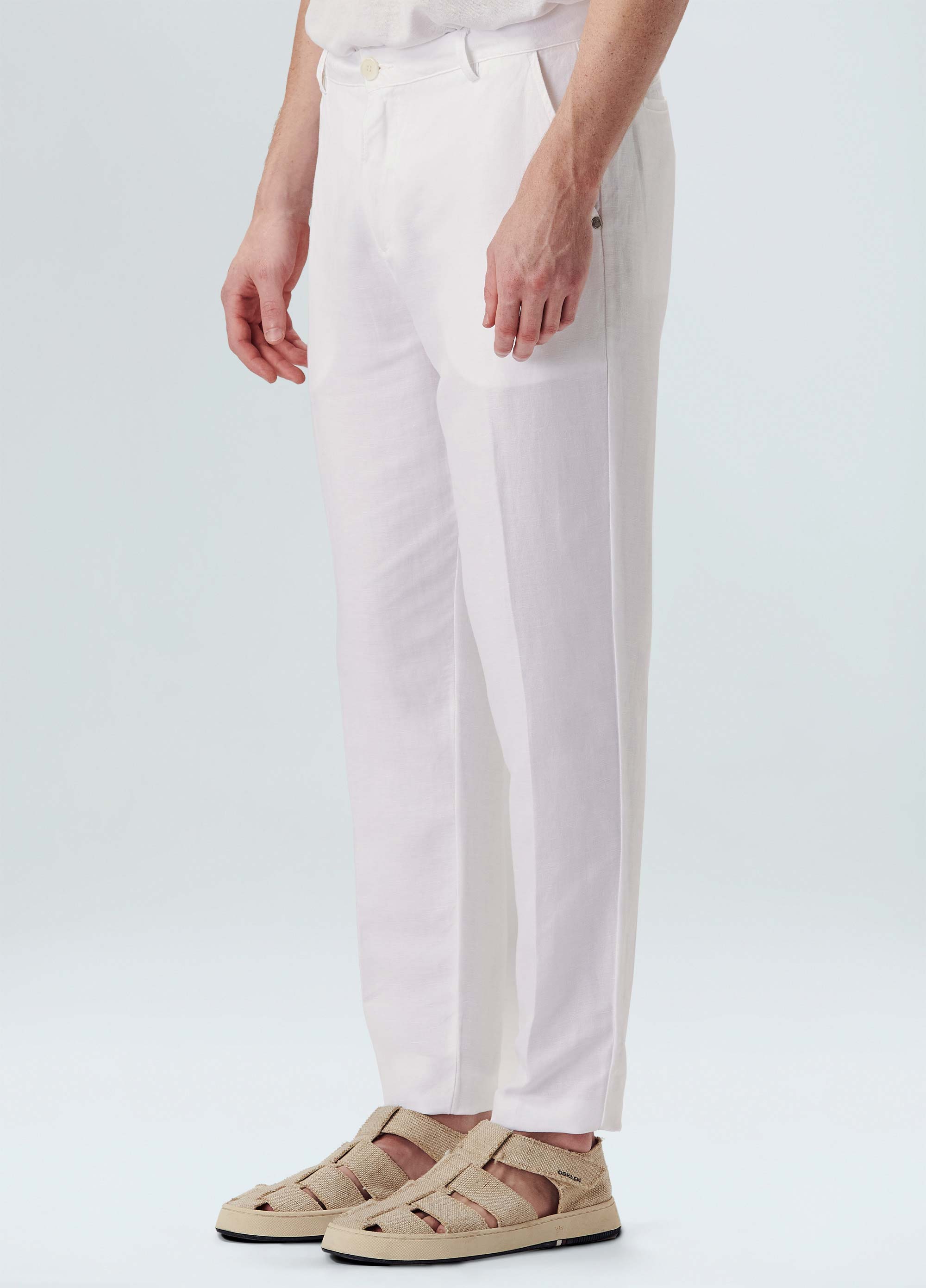 Calça alfaiataria fluid linen