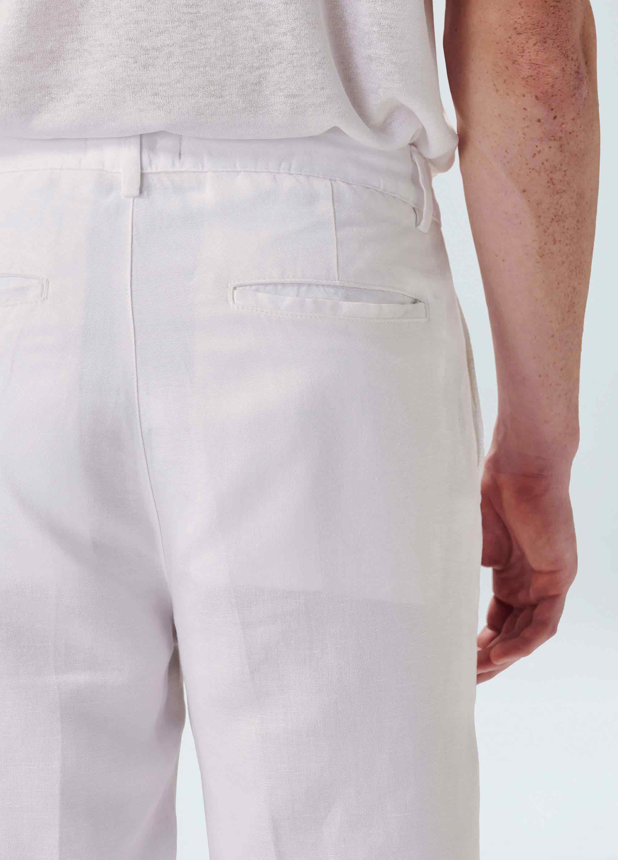 Calça alfaiataria fluid linen