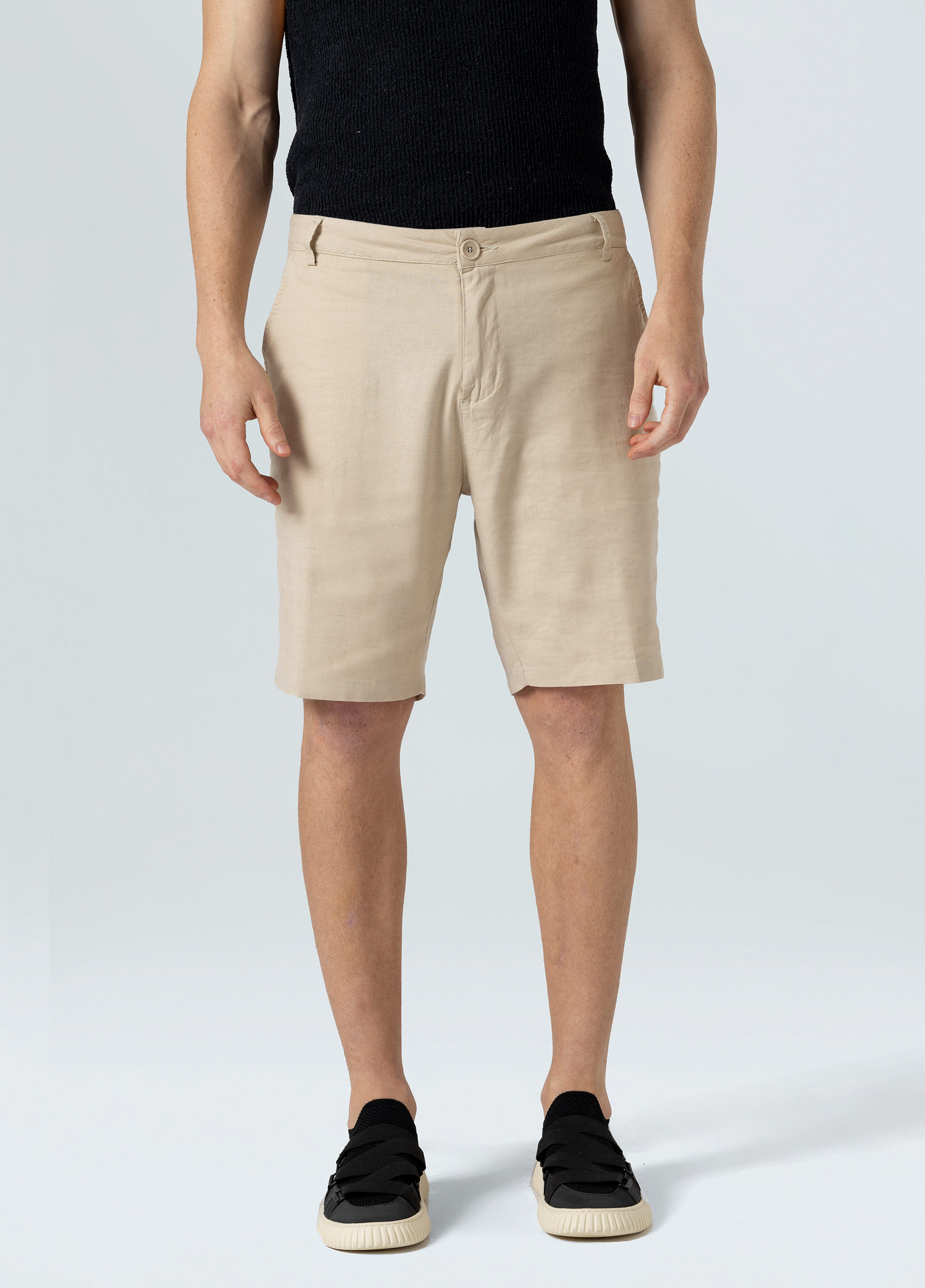 Bermuda alfaiataria basic linen
