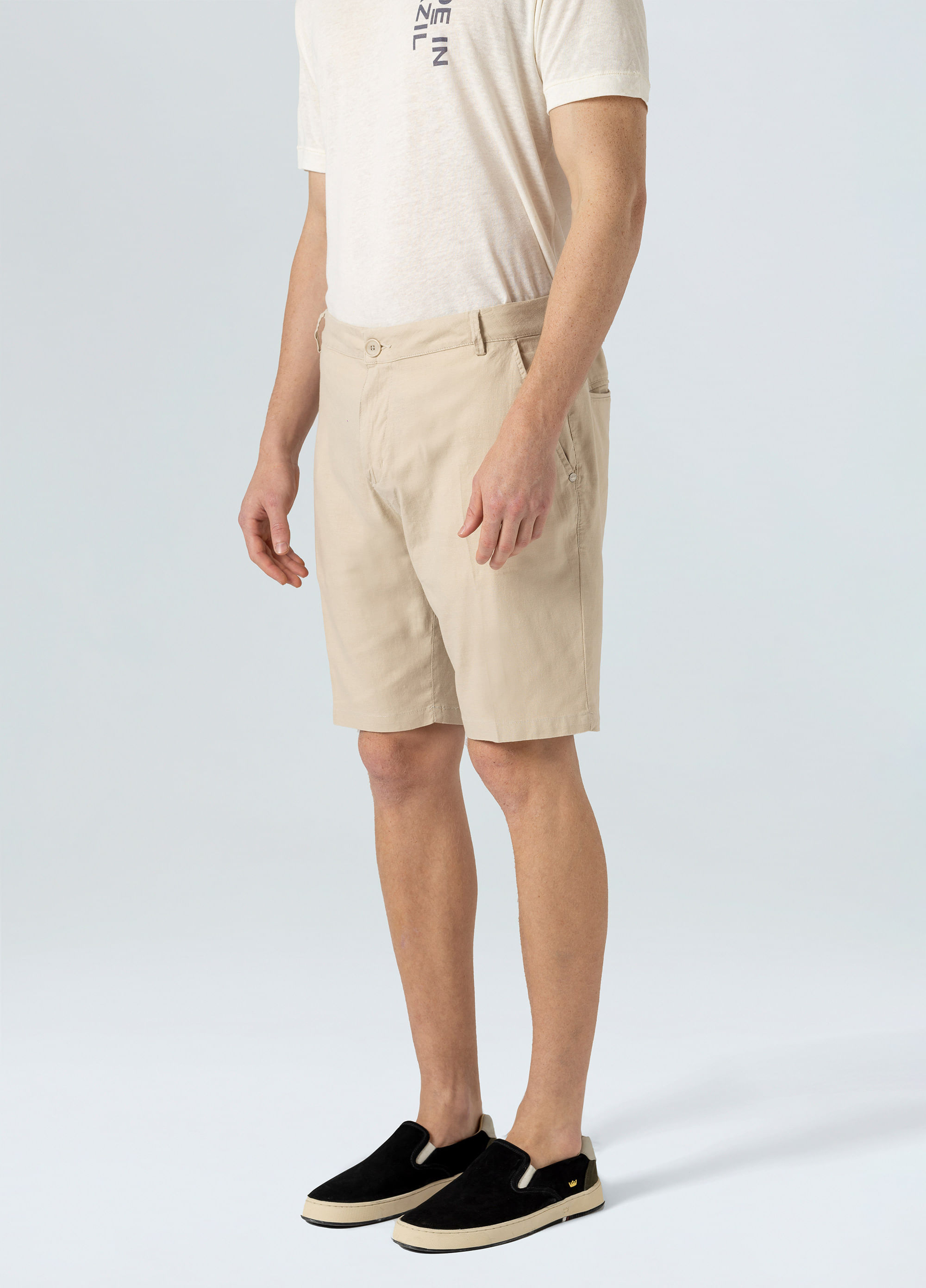 Bermuda alfaiataria basic linen