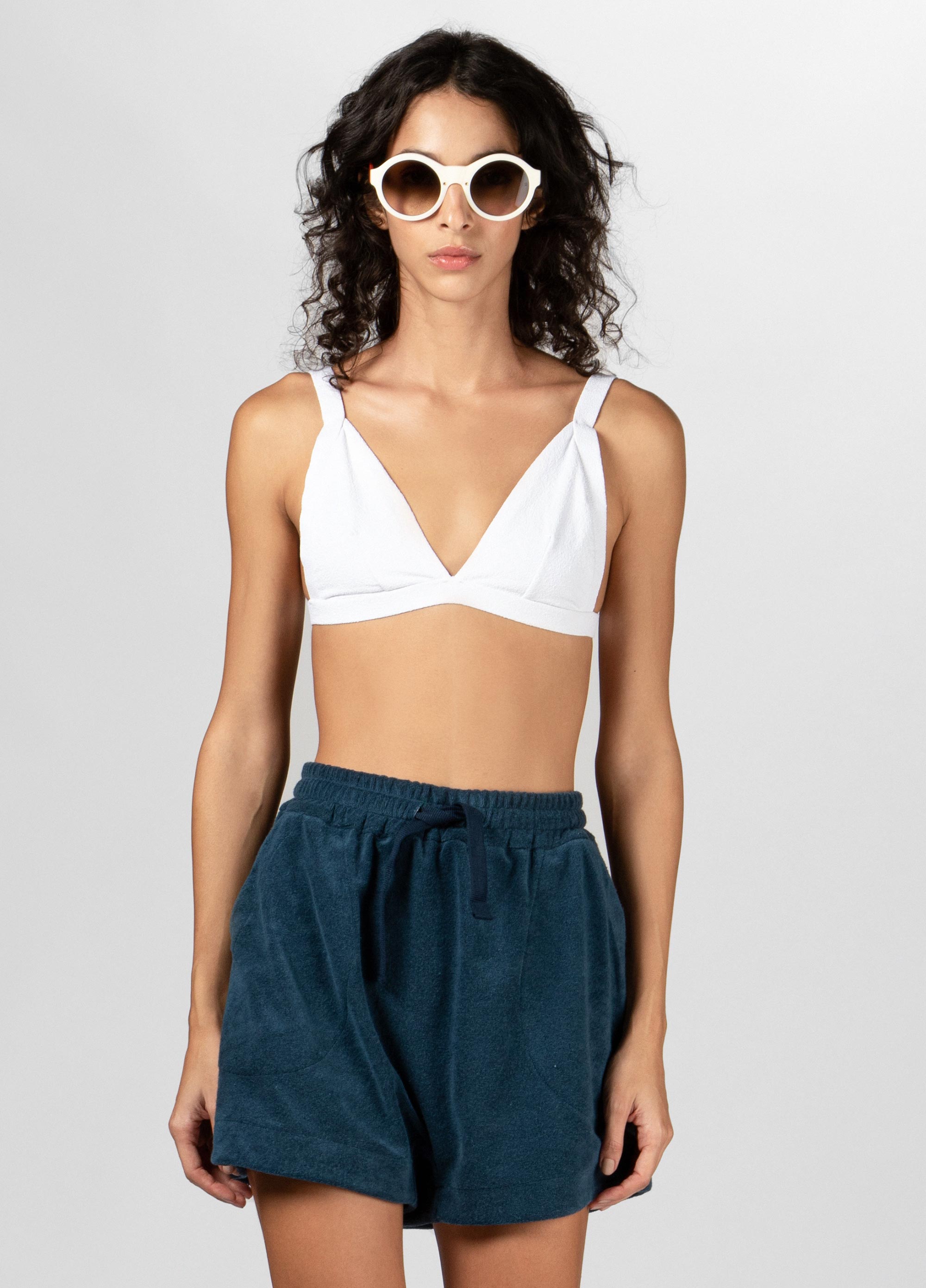 Short  towel indigo