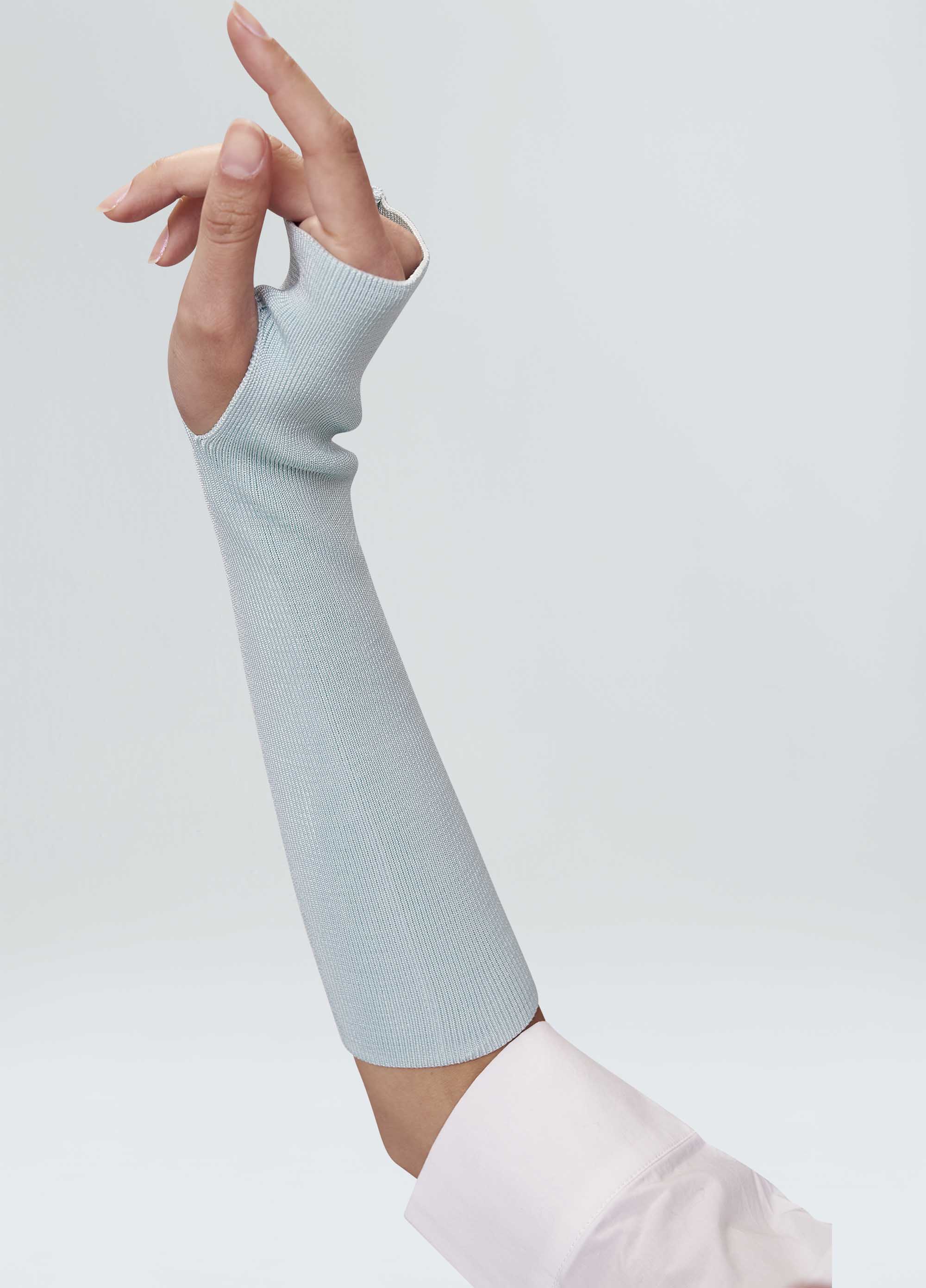 Luvas tricot canelado rayon