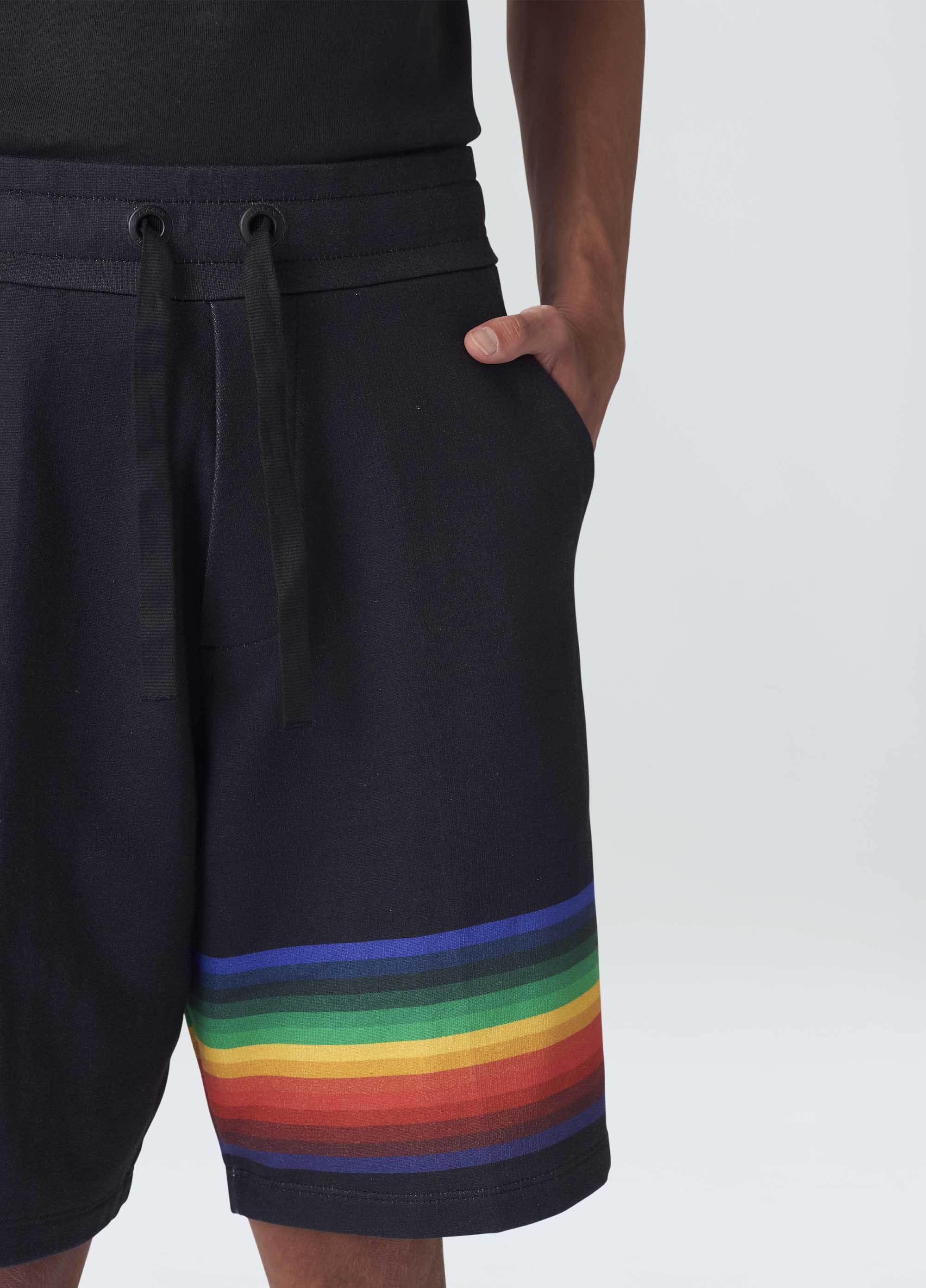 Bermuda over color stripes