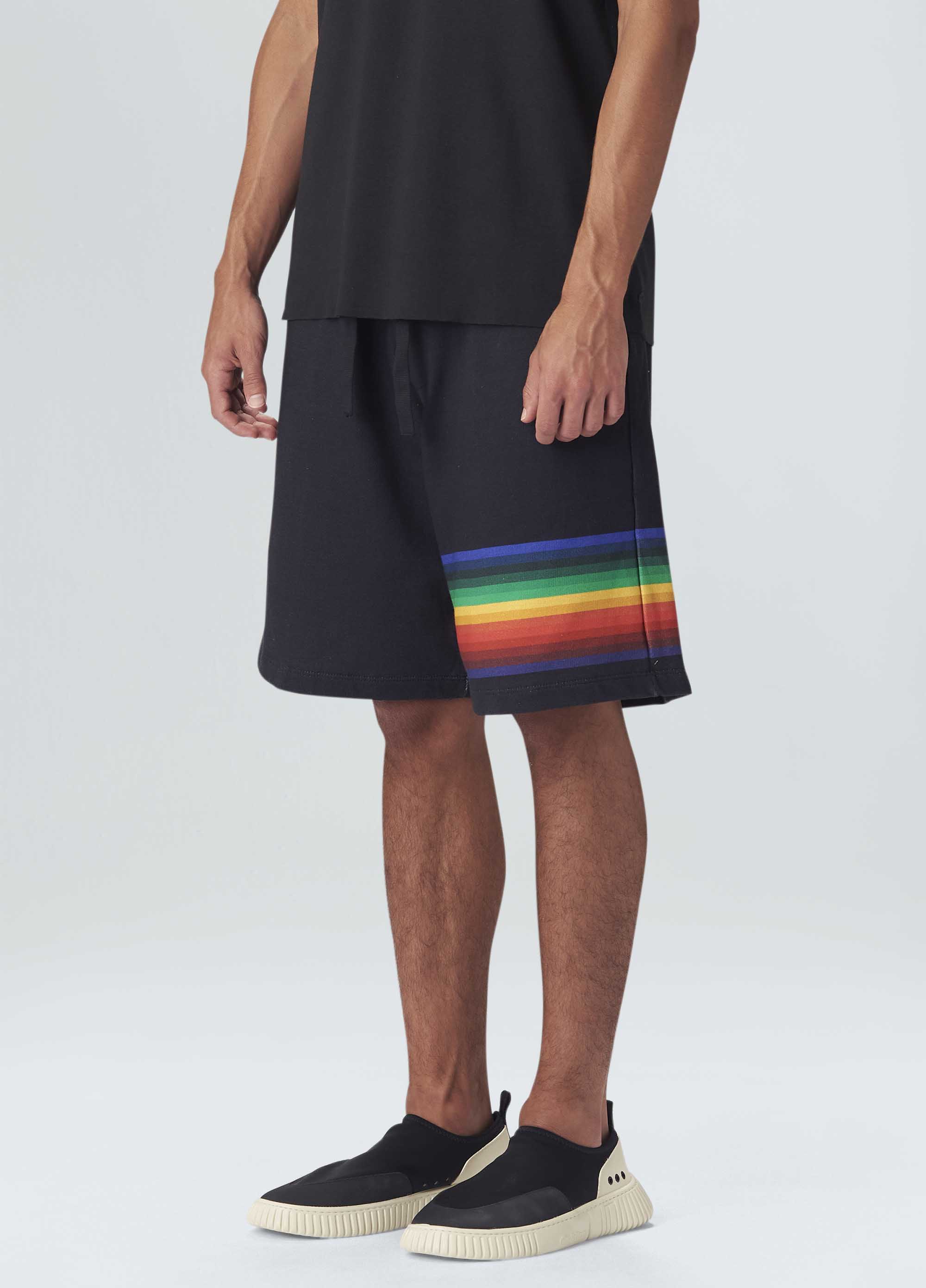 Bermuda over color stripes