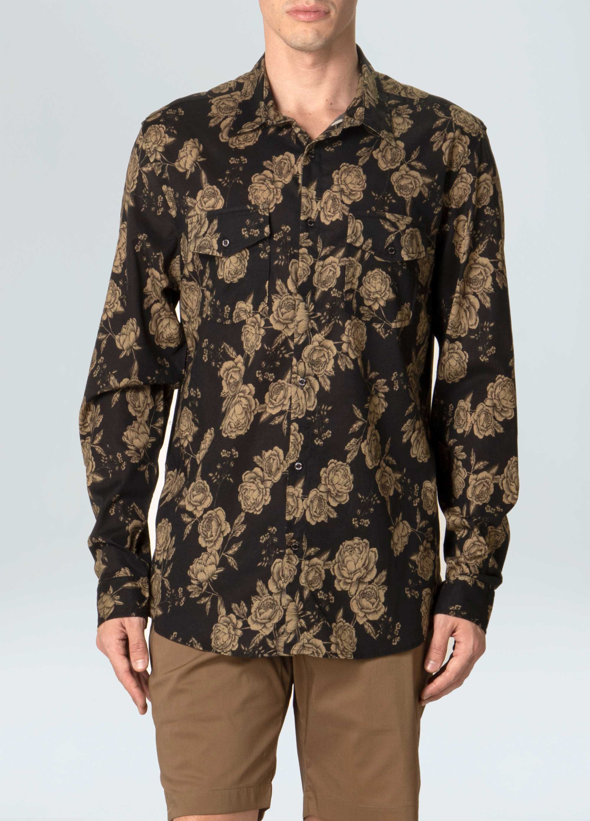 Camisa rosa caqui mini
