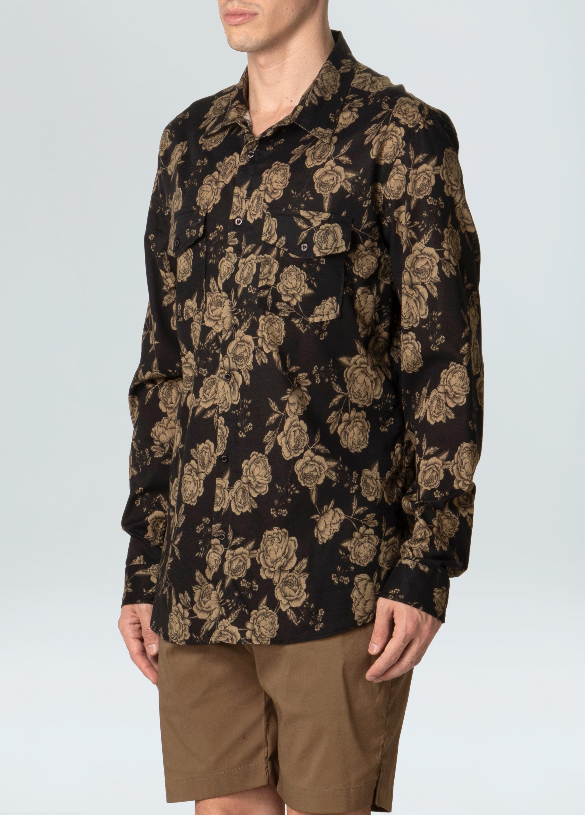 Camisa rosa caqui mini