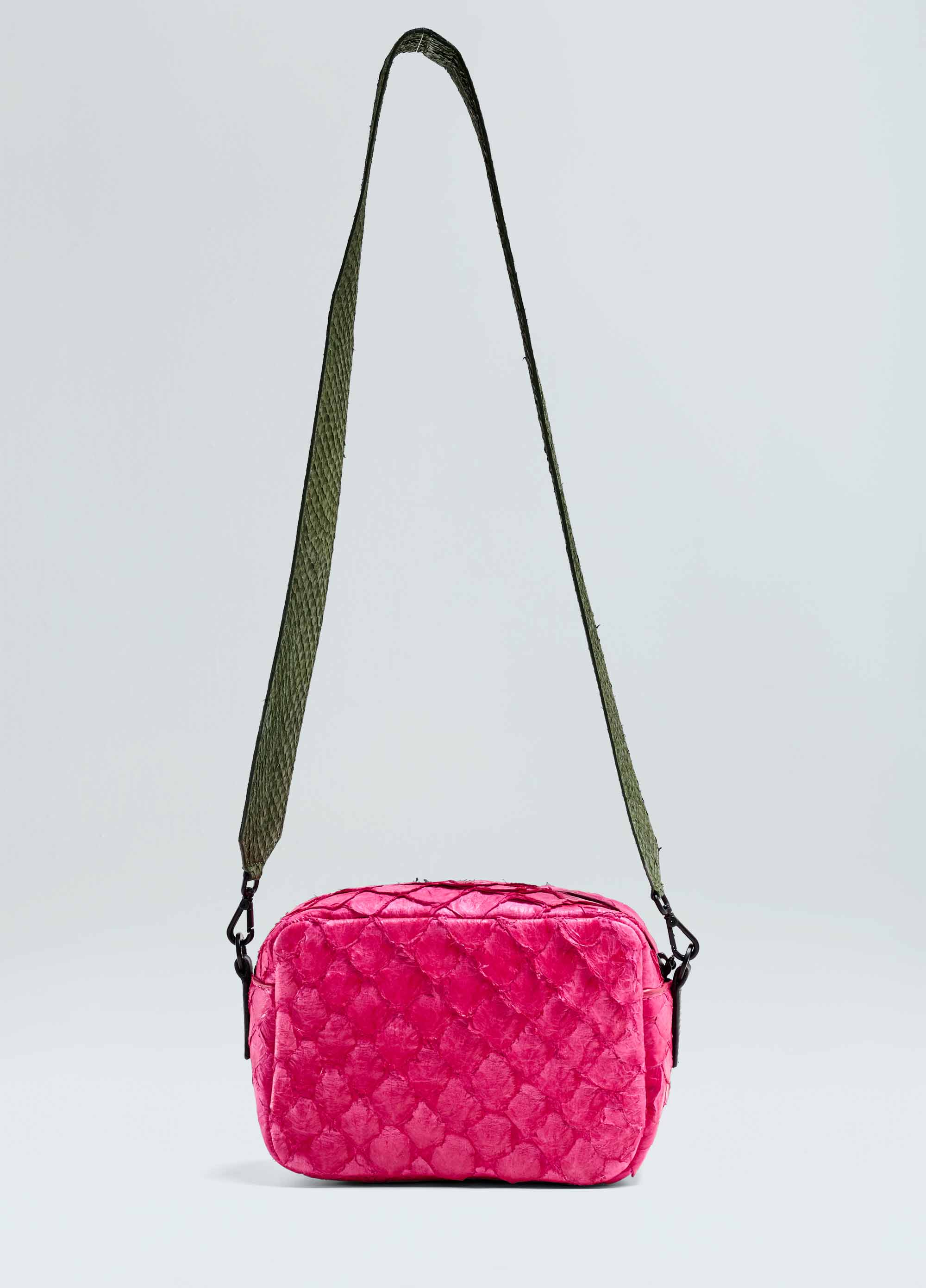 Pirarucu and salmon small crossbody bag