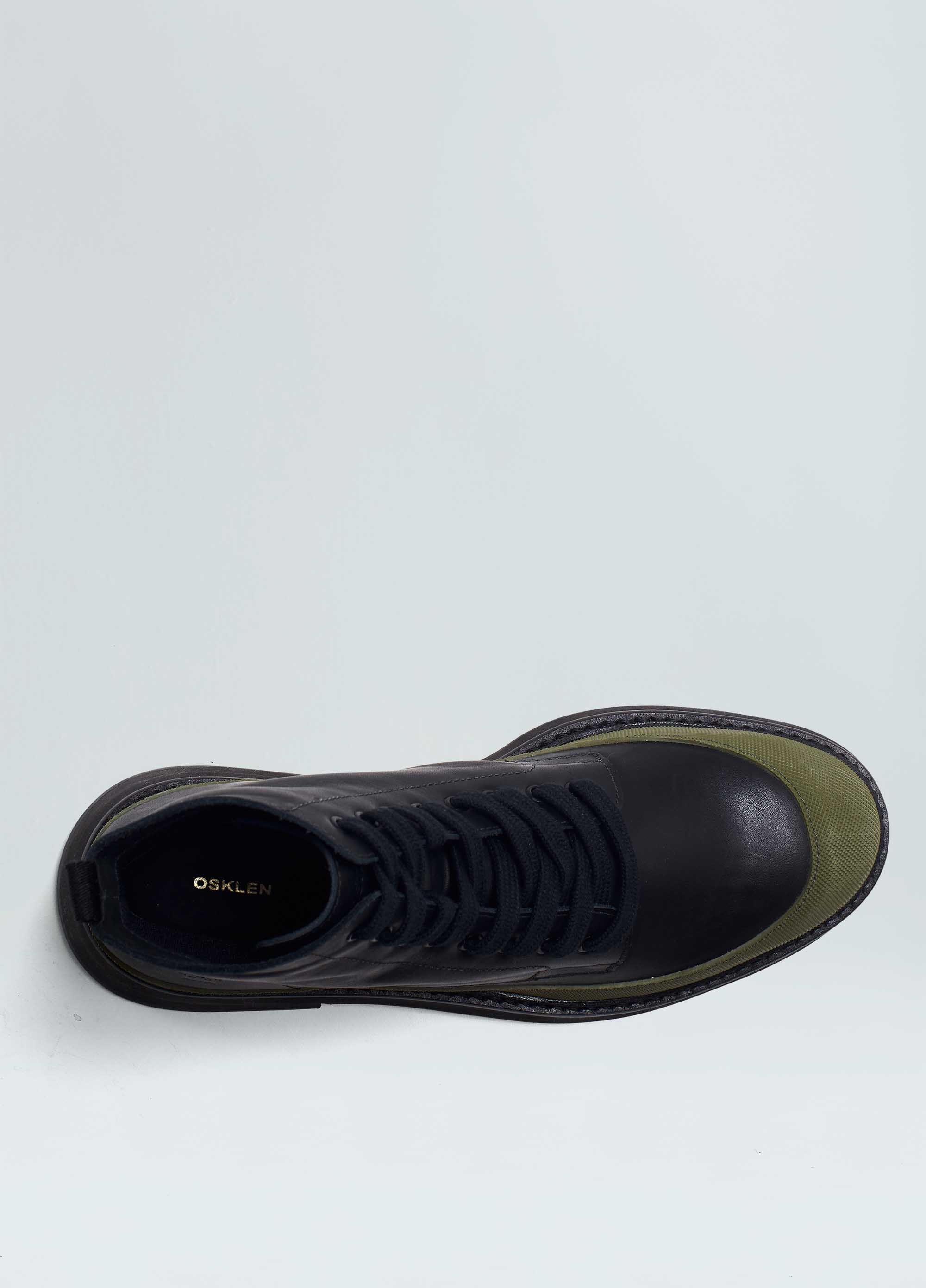 Bota coturno bicolor
