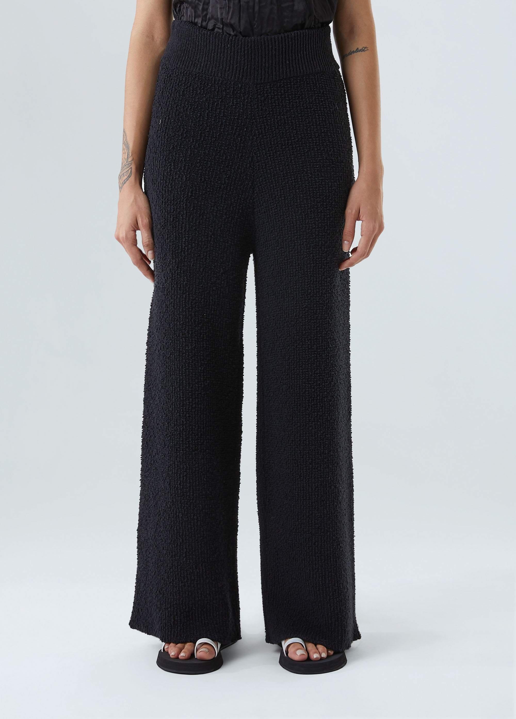 Calça tricot bouclet
