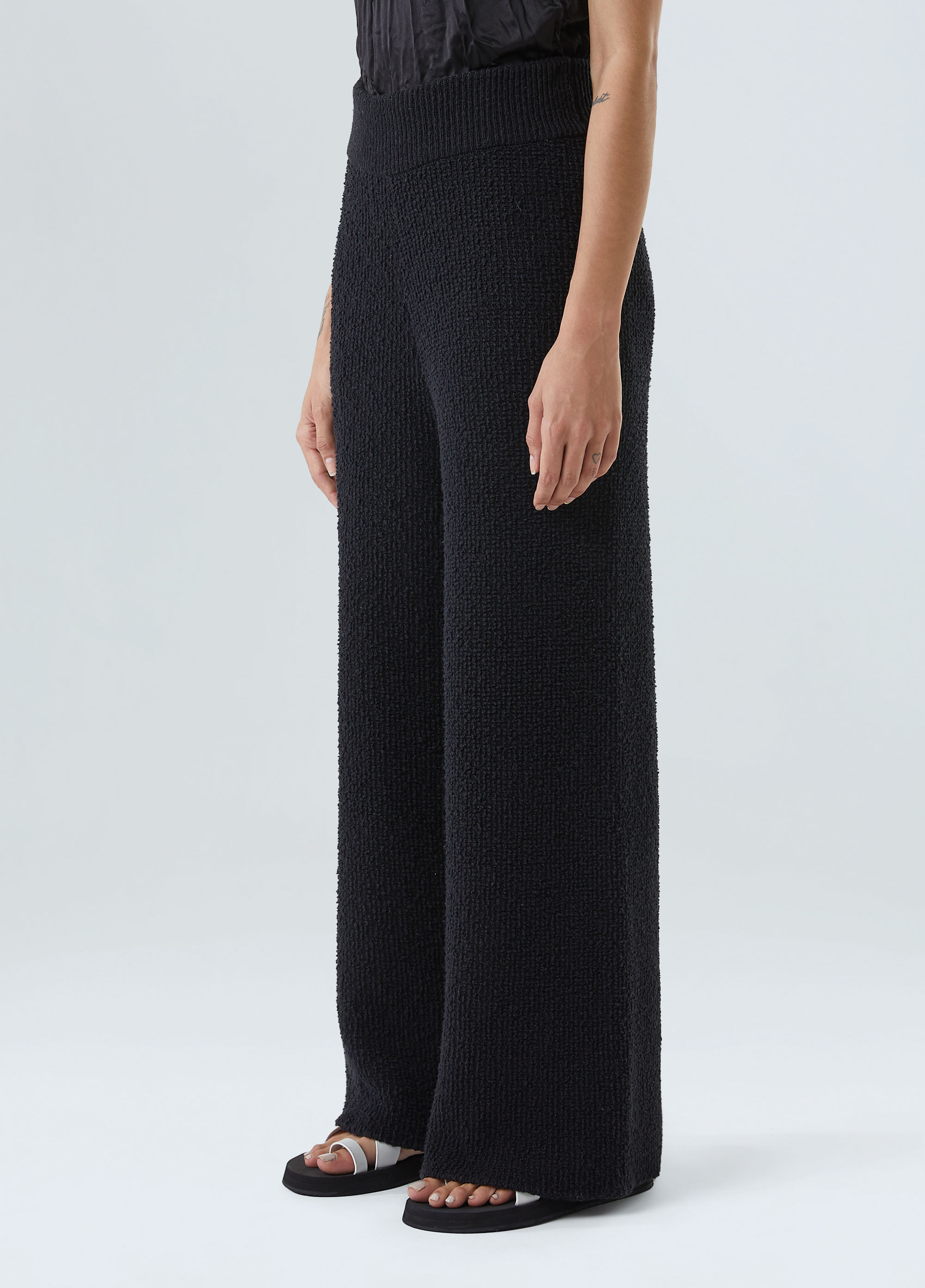 Calça tricot bouclet