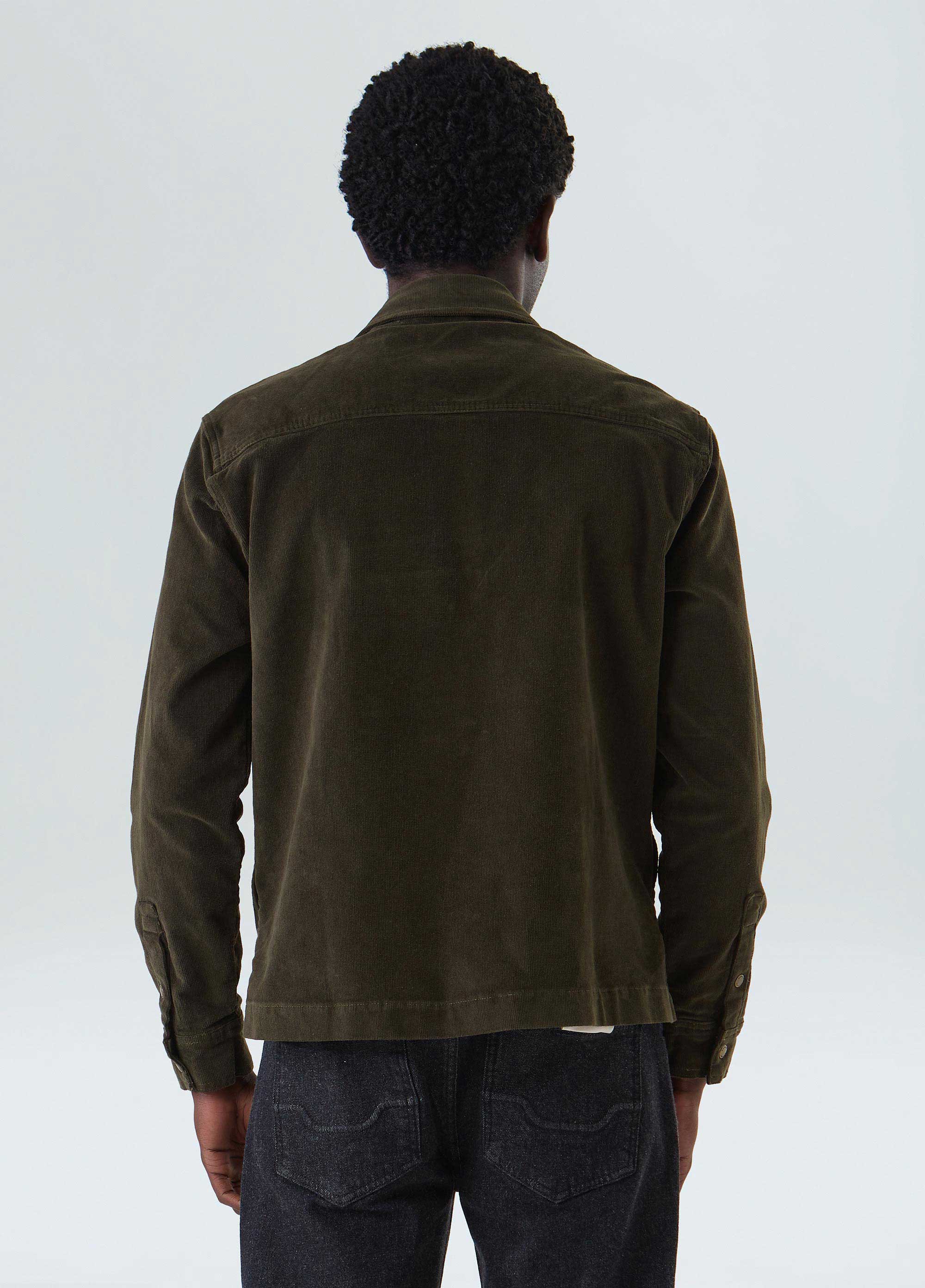 Overshirt corduroy boxed thin