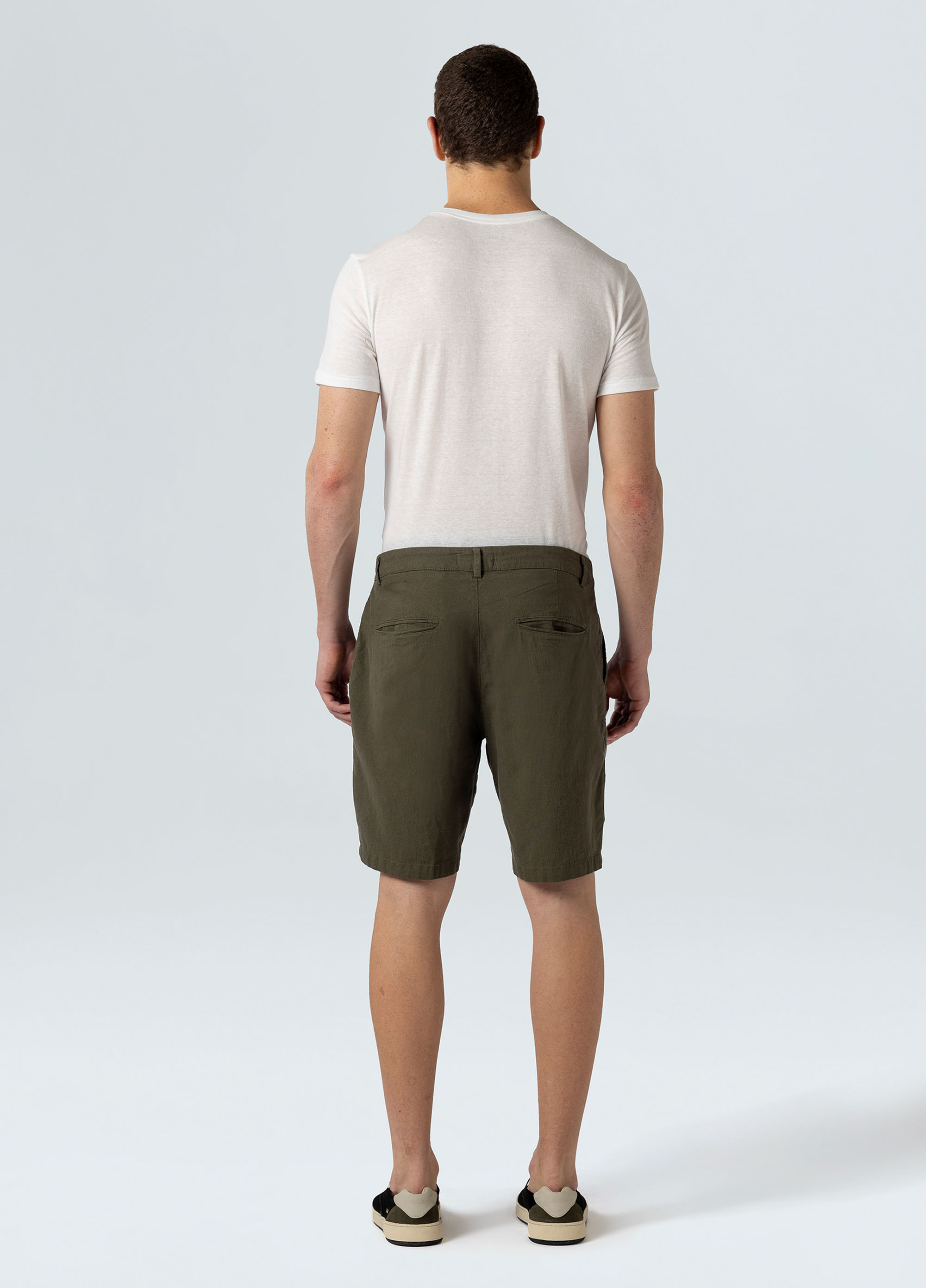 Bermuda alfaiataria basic linen
