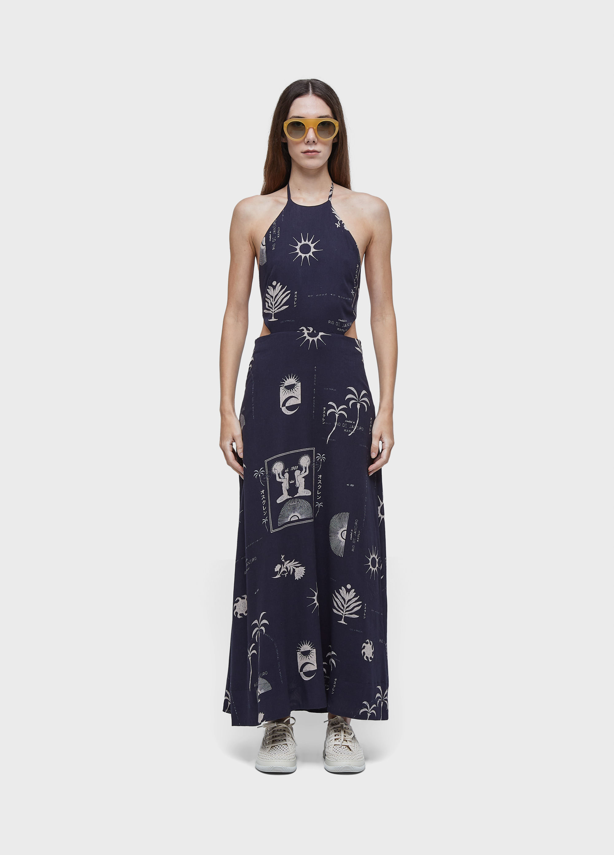 Vestido amarracão longo 1989
