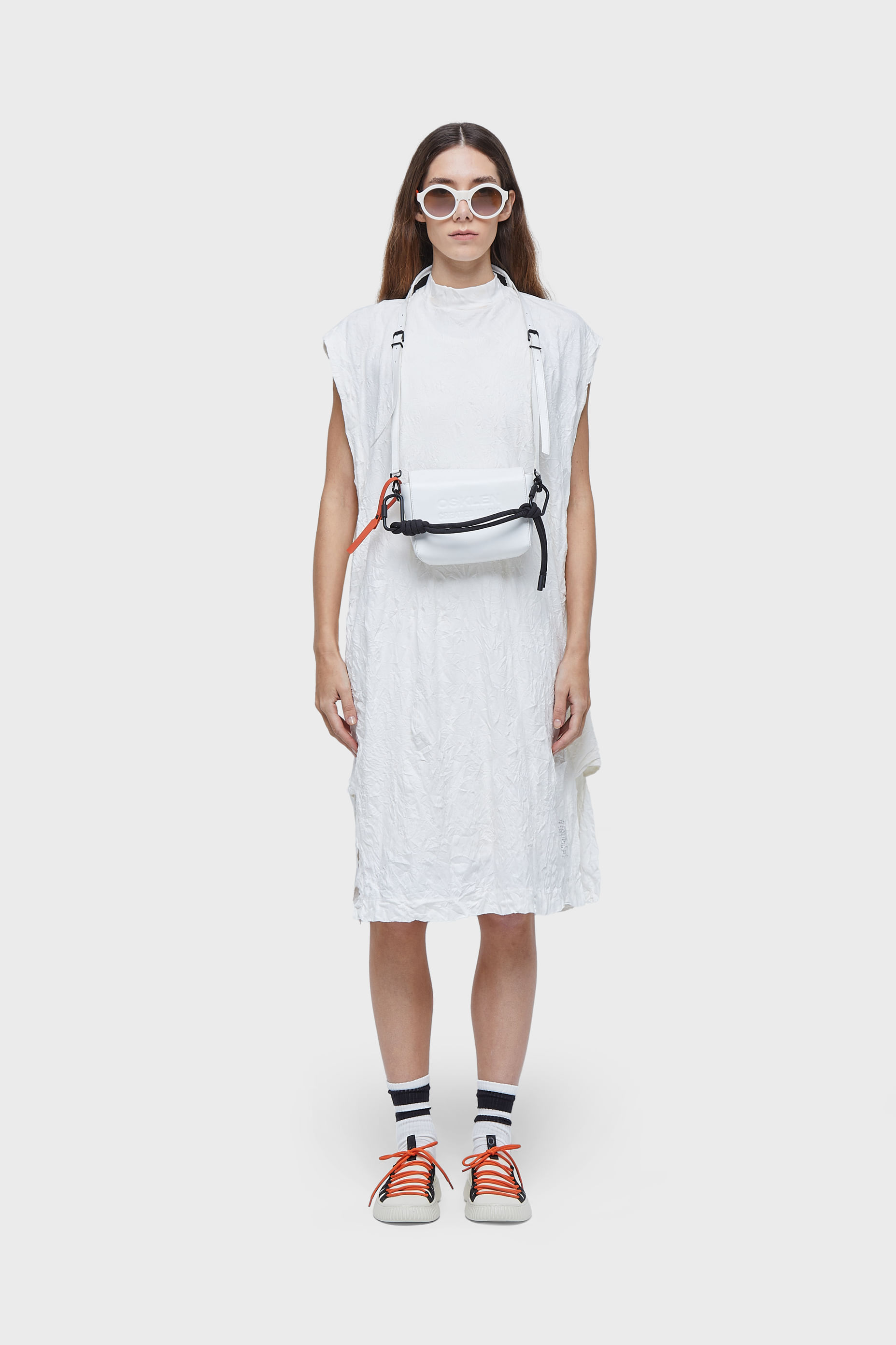 Vestido duo colete wrinkled