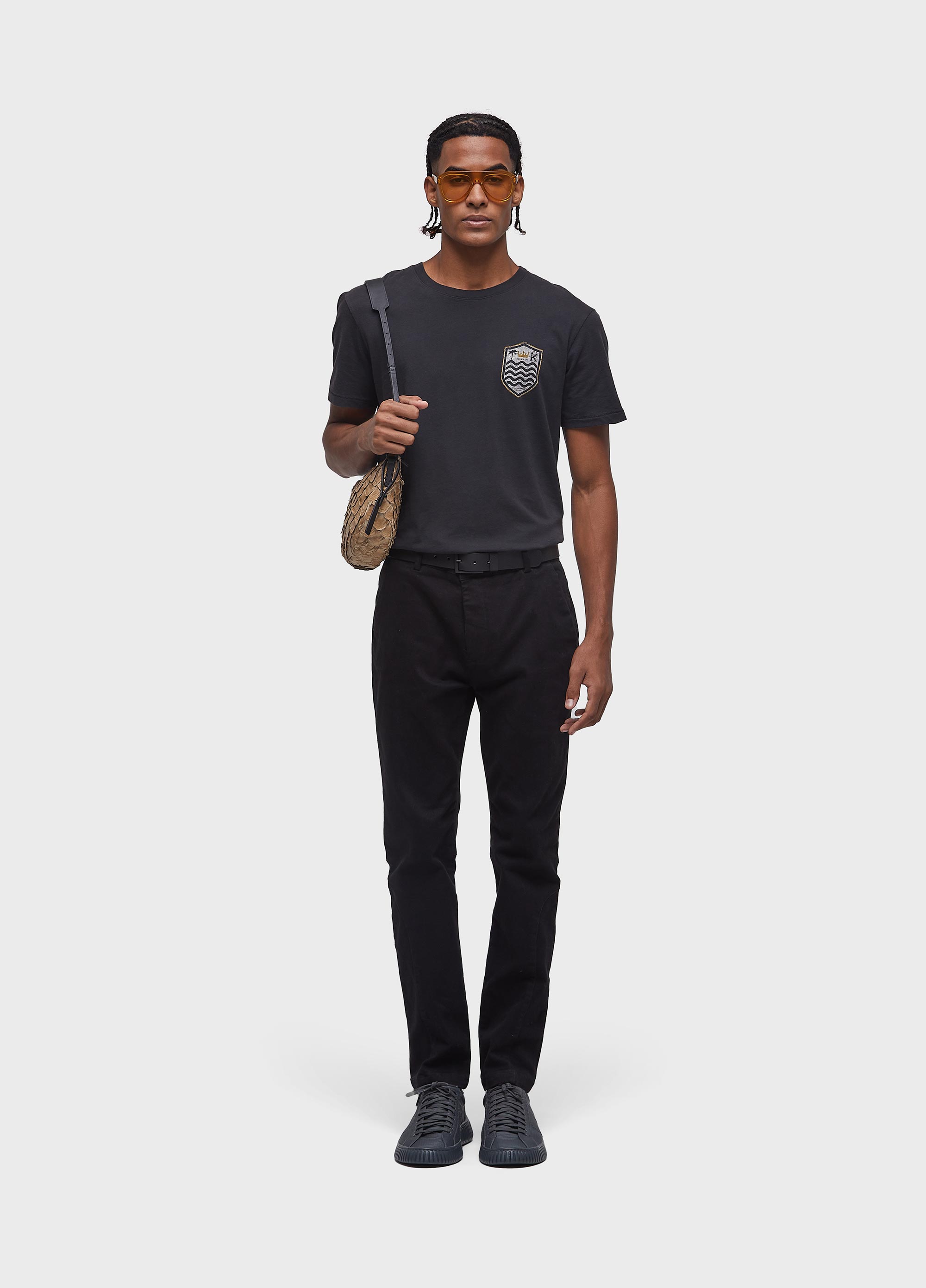 T-shirt soft used brasão gaze
