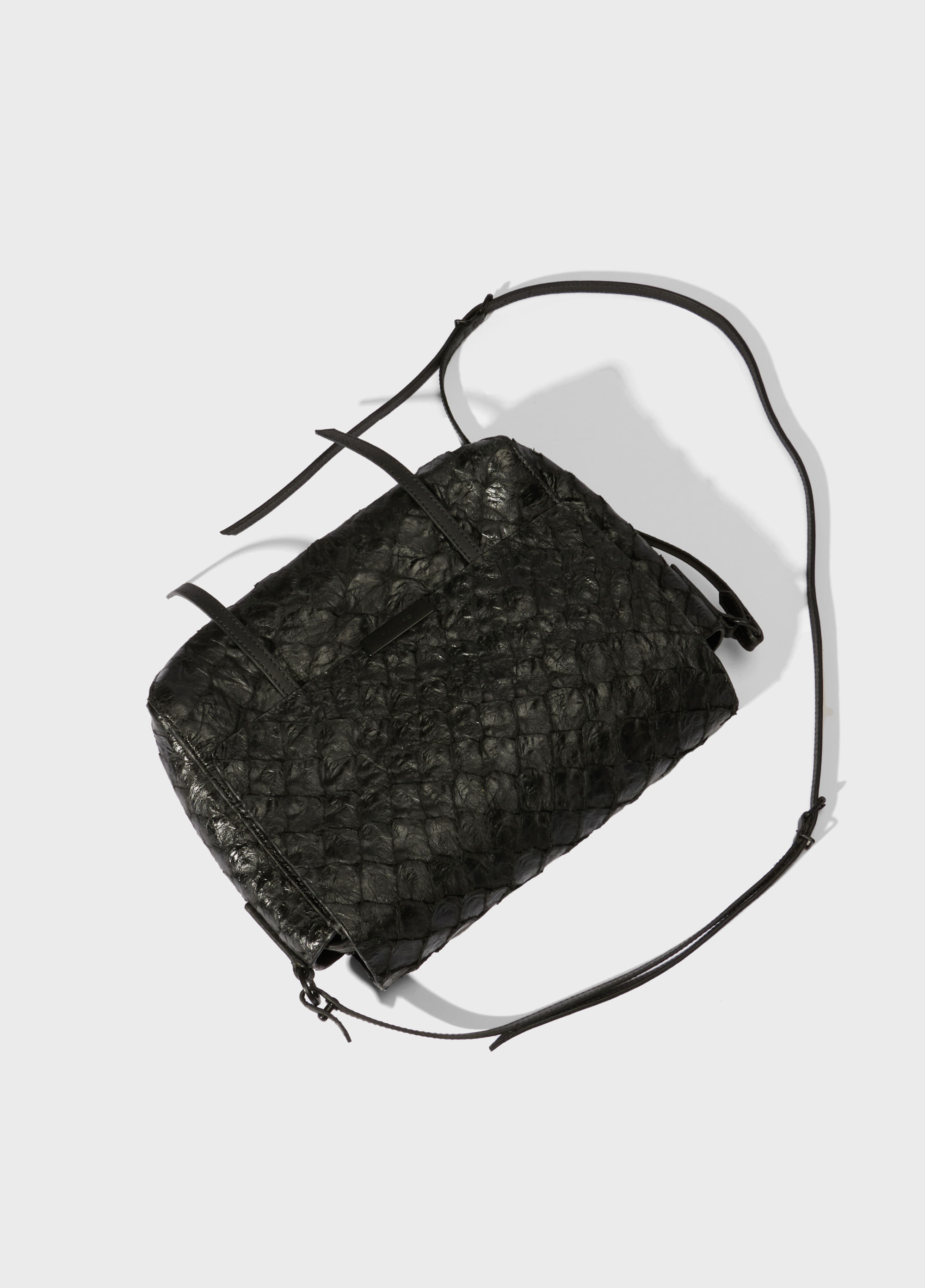 Pirarucu flap shoulder bag