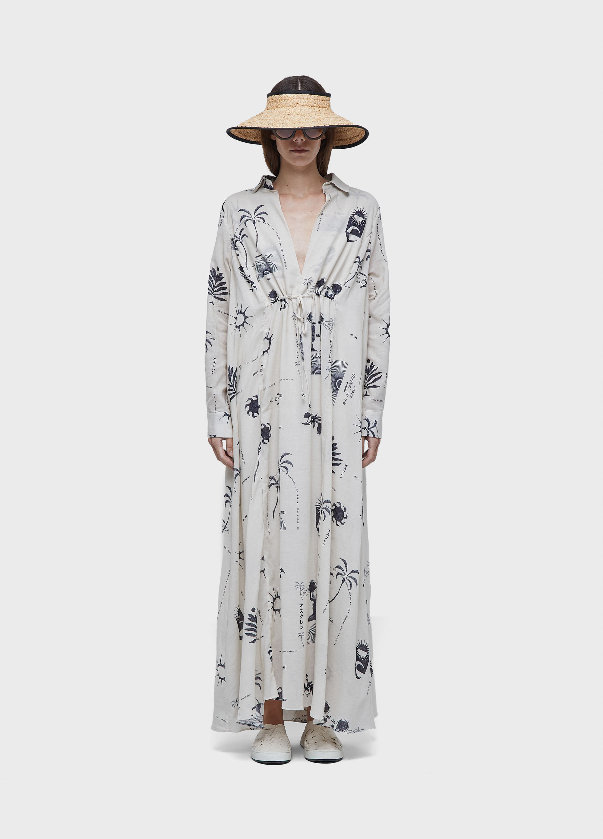 Vestido chemise longo rio day