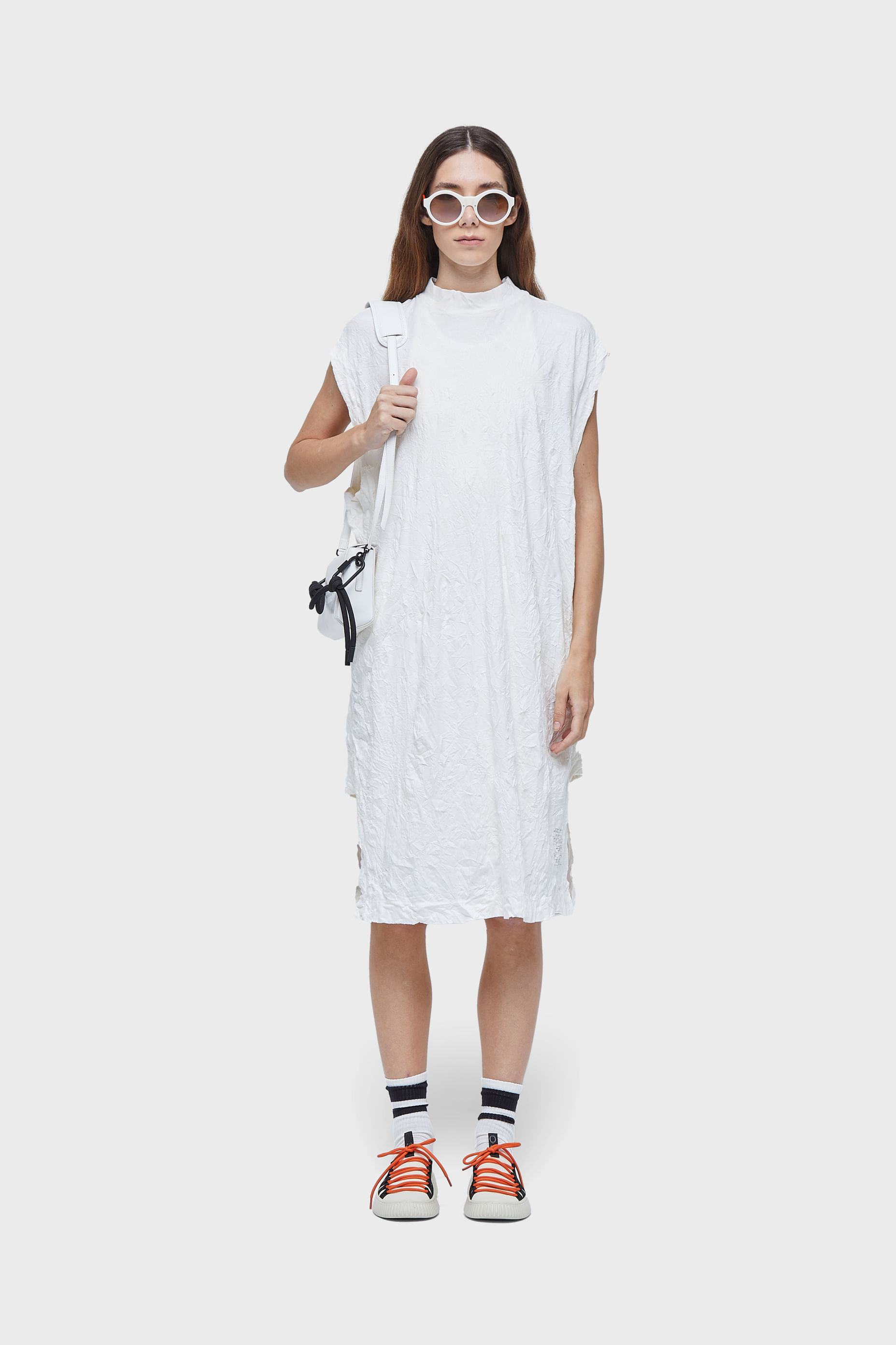 Vestido duo colete wrinkled