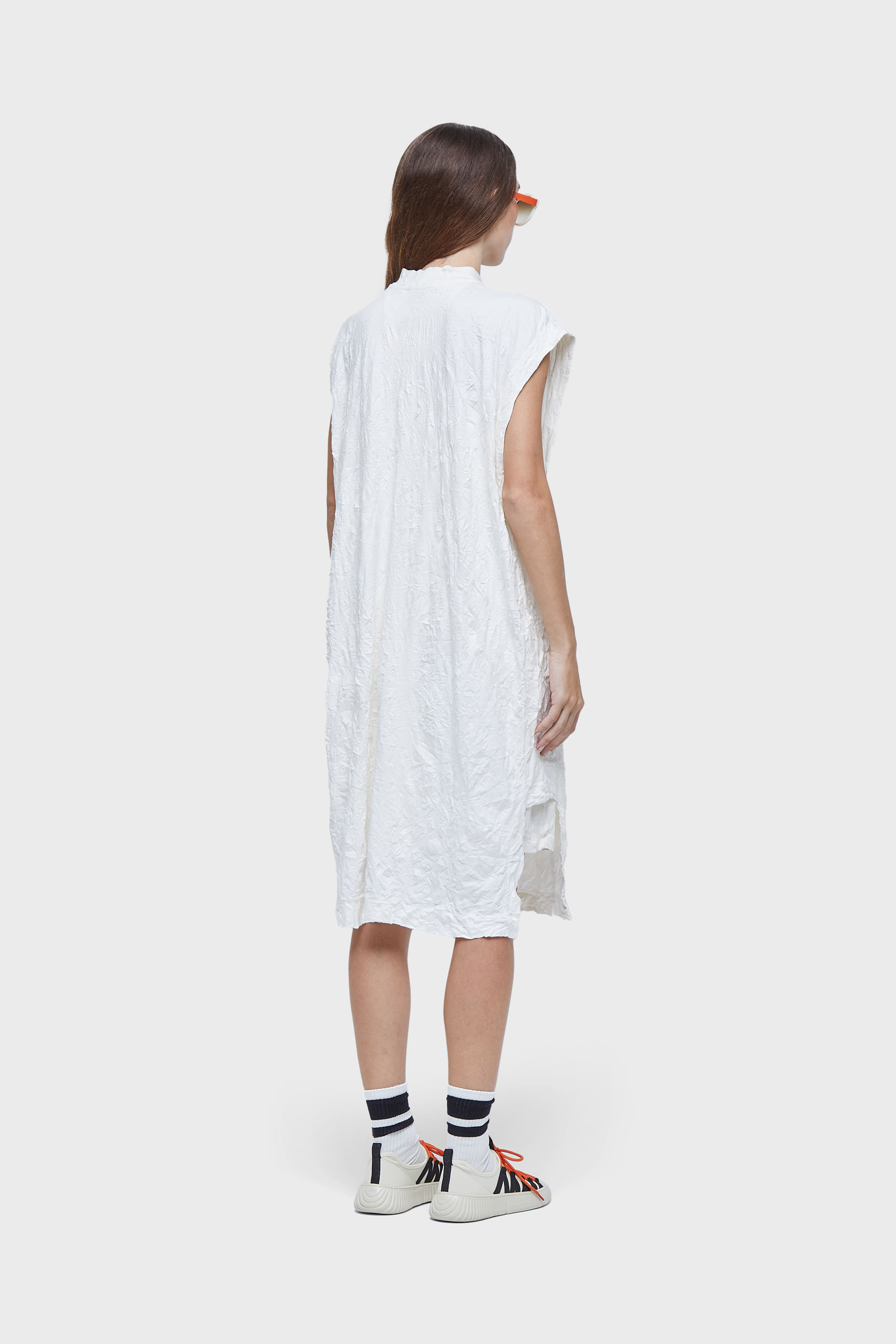 Vestido duo colete wrinkled