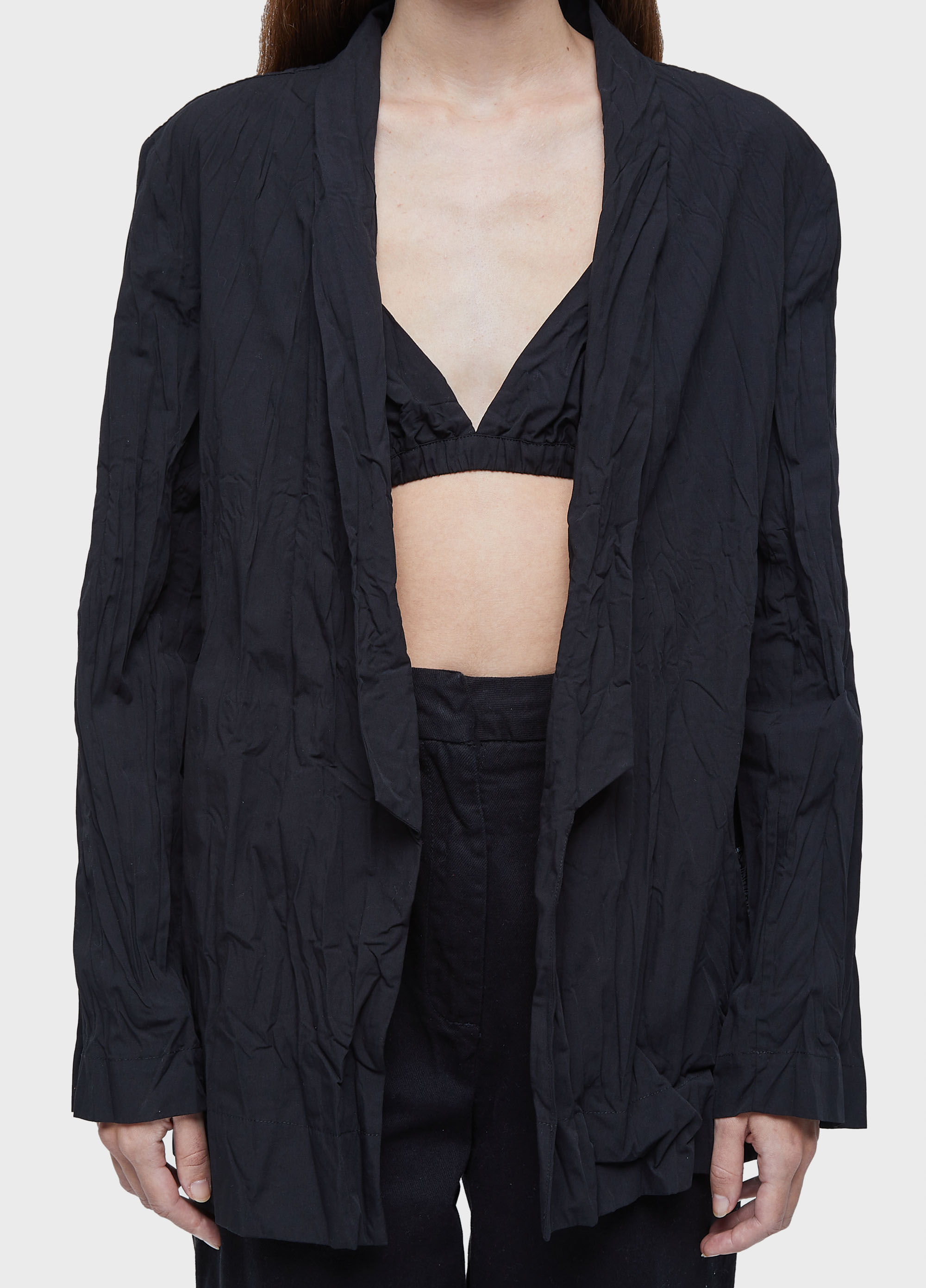 Blazer tricoline wrinkled