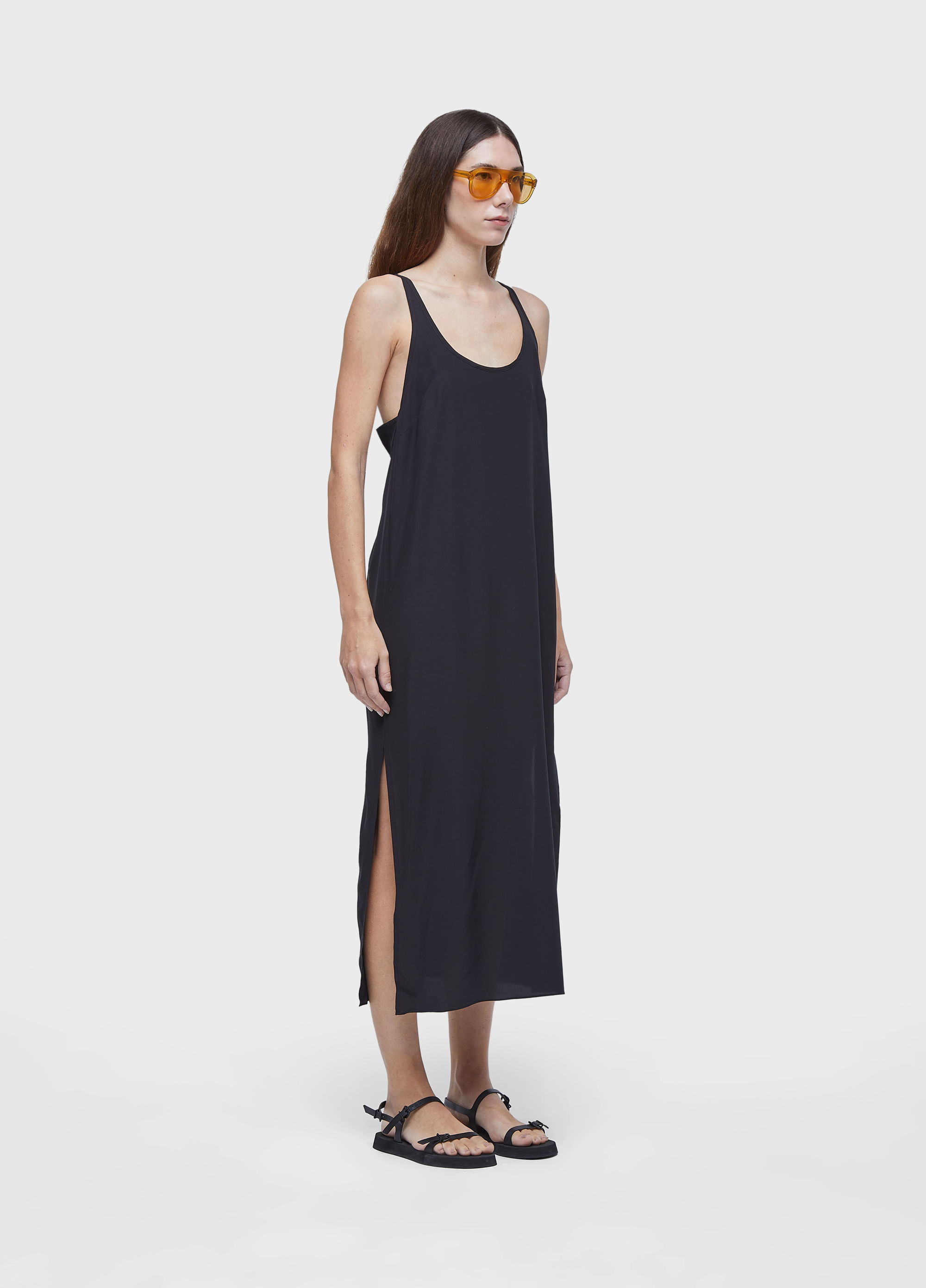 Slip dress silk longui