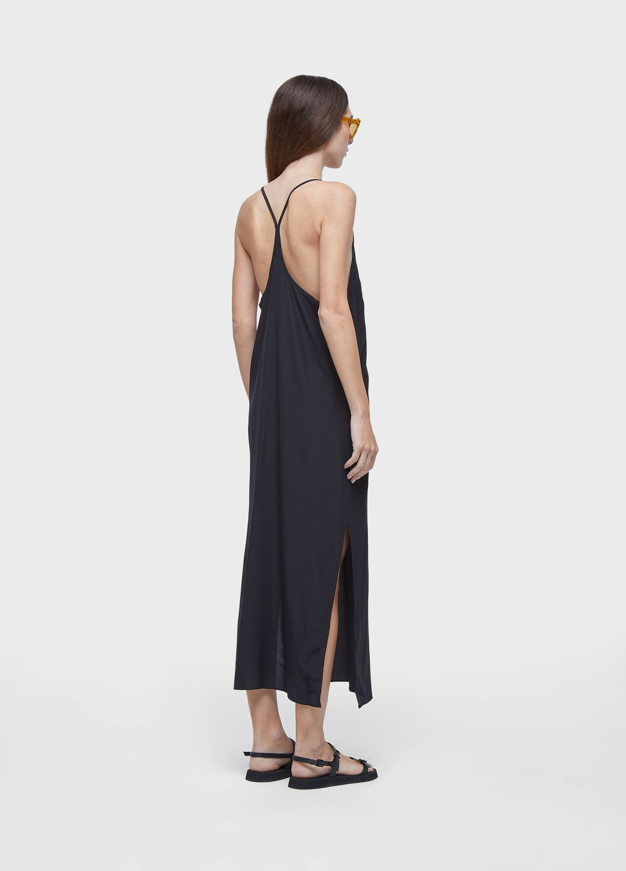 Slip dress silk longui