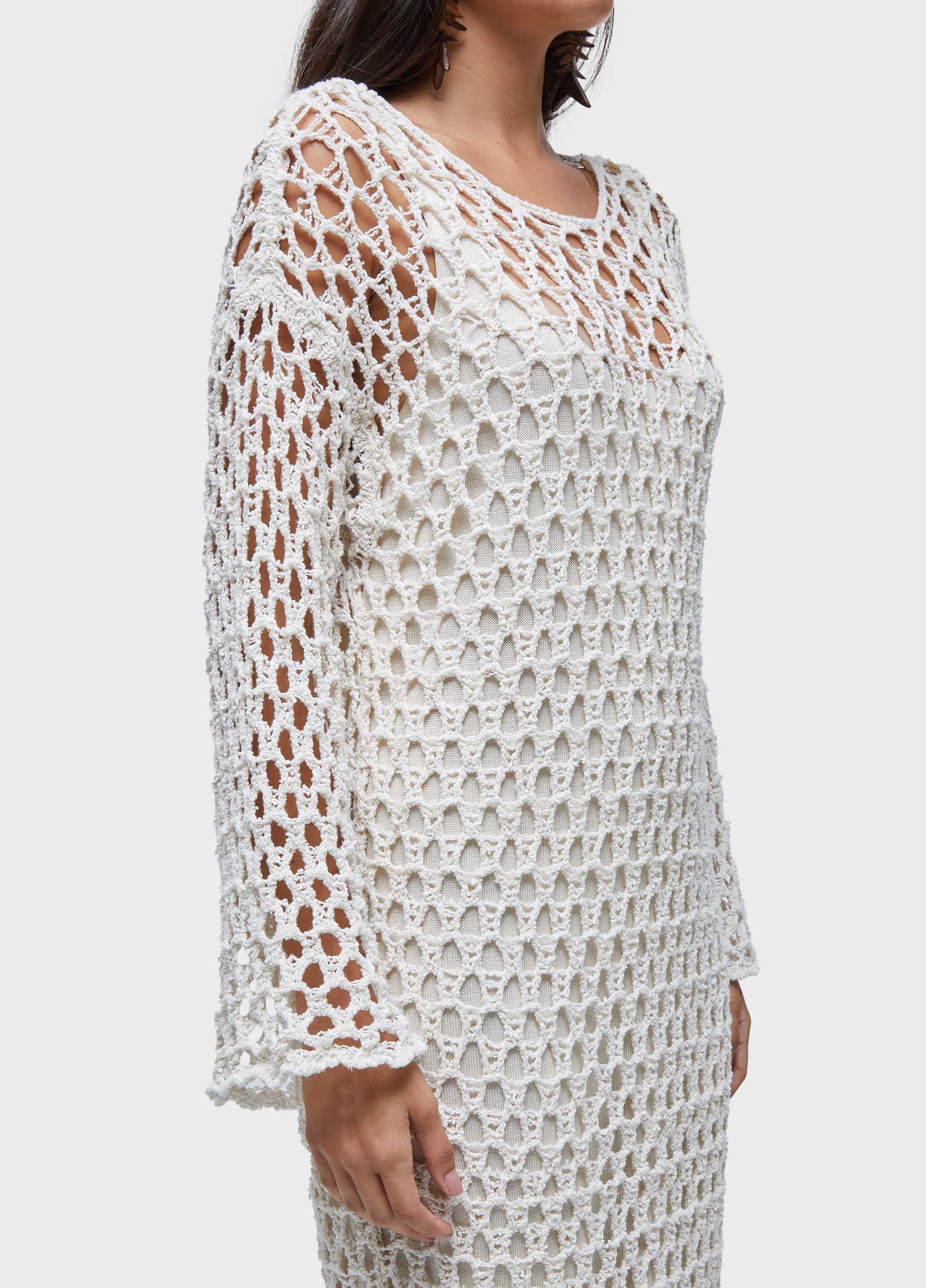Vestido  tricot aberto
