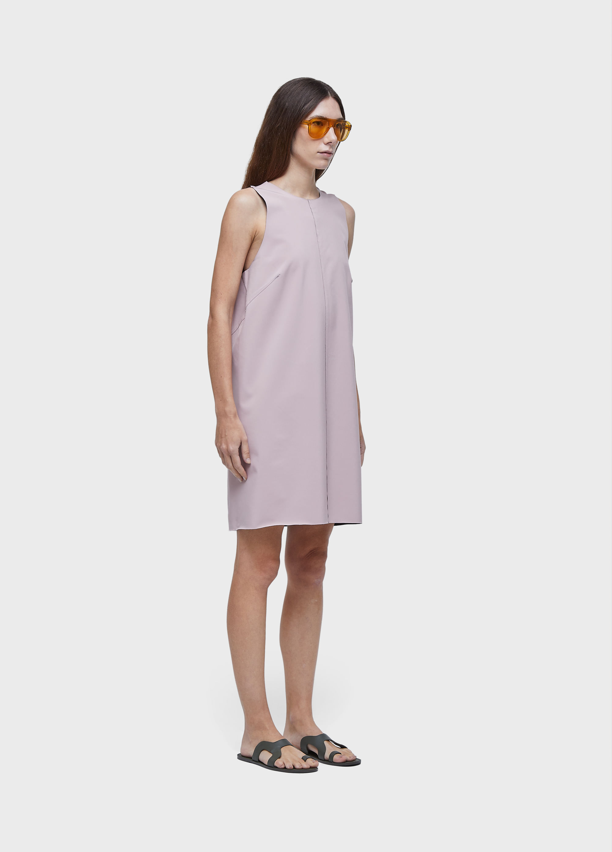 Vestido superlight curto double face V