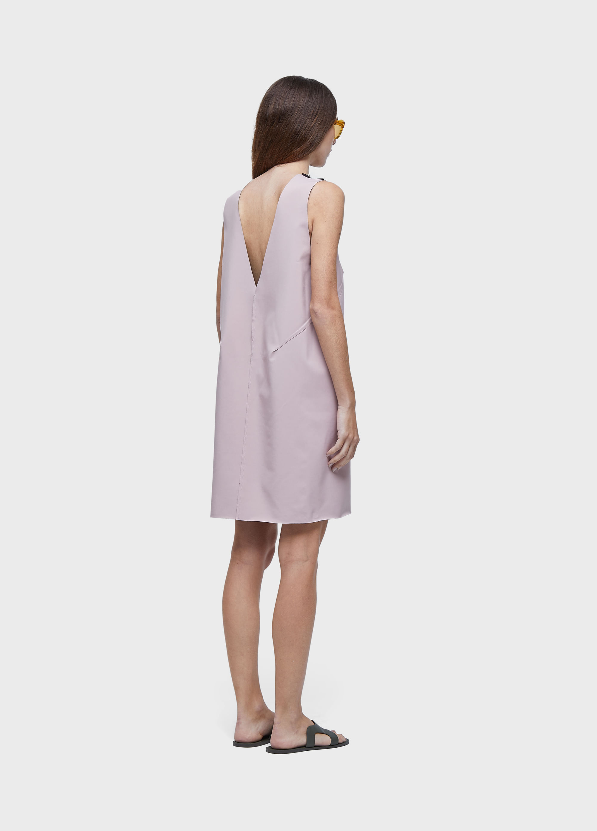 Vestido superlight curto double face V