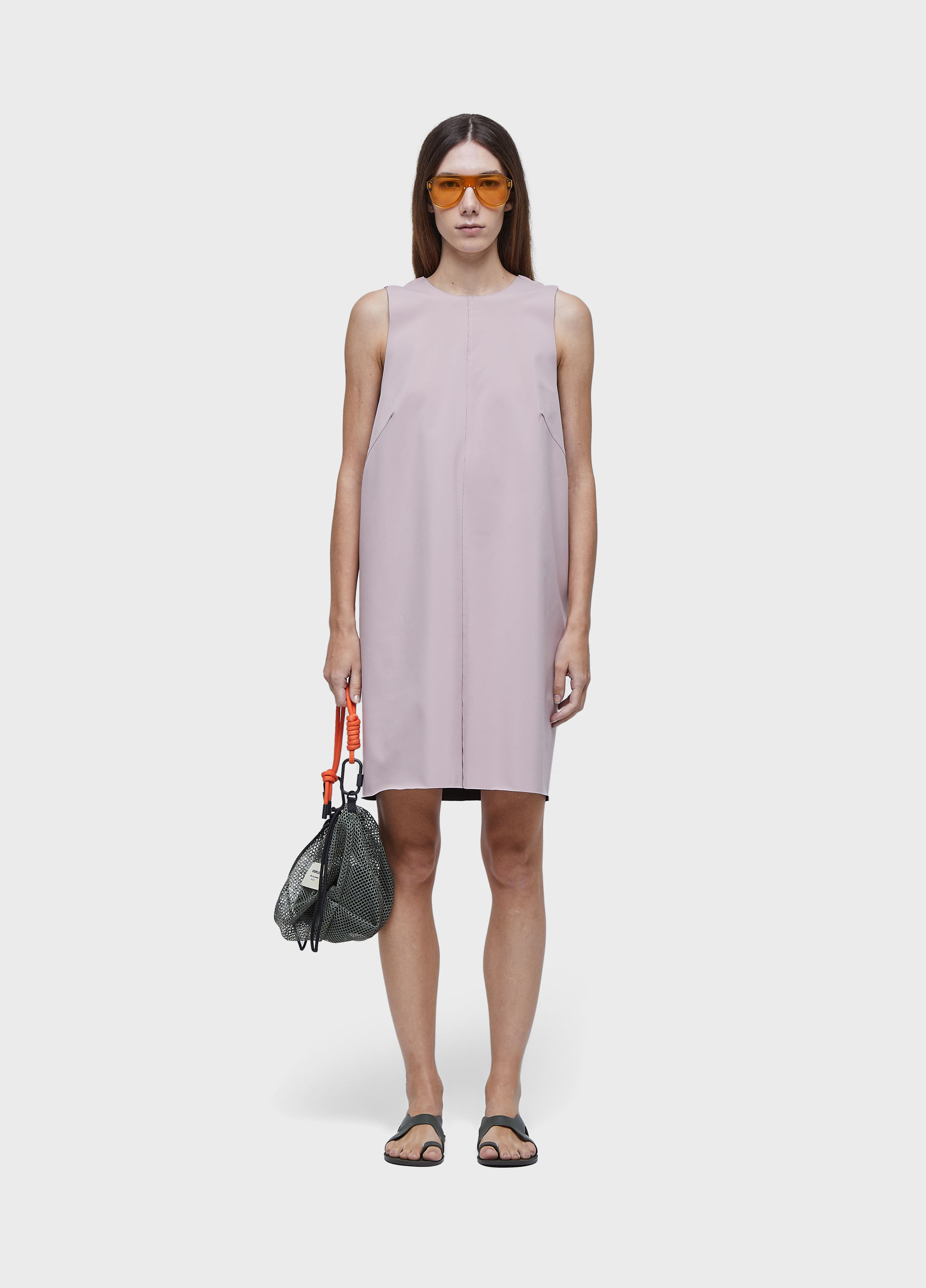 Vestido superlight curto double face V