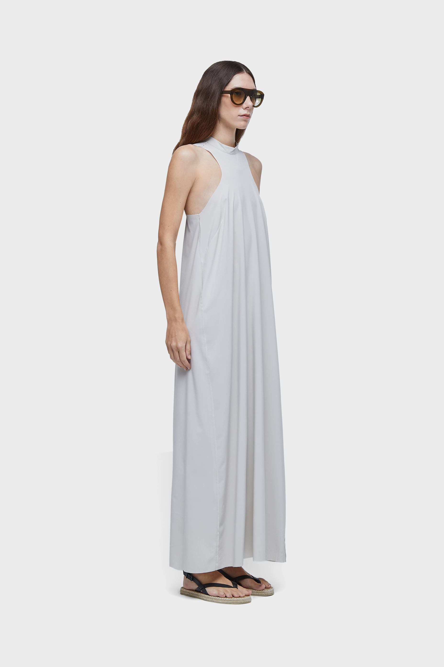 Vestido superlight gola raglan