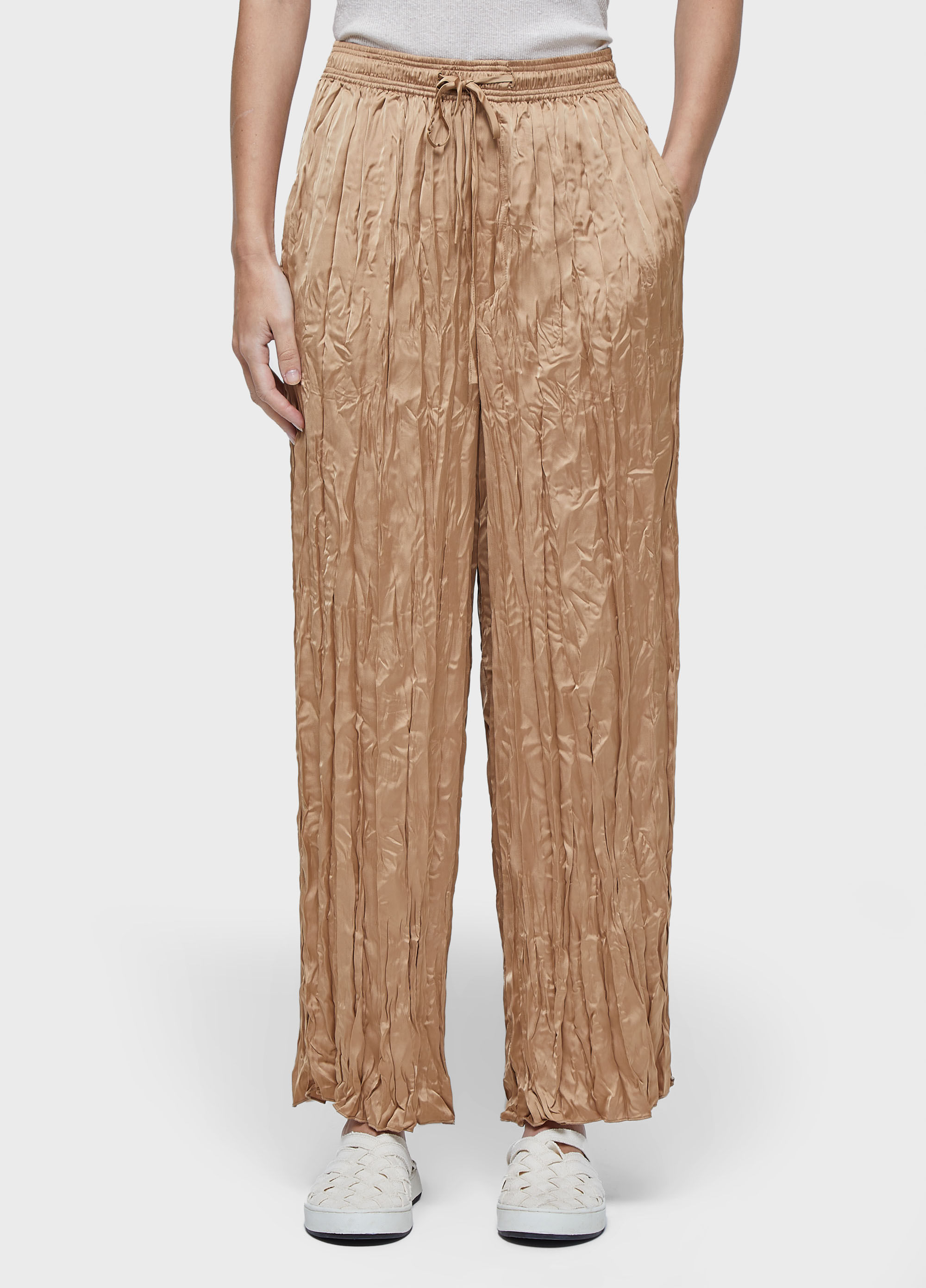 Calça reta tricoline satin