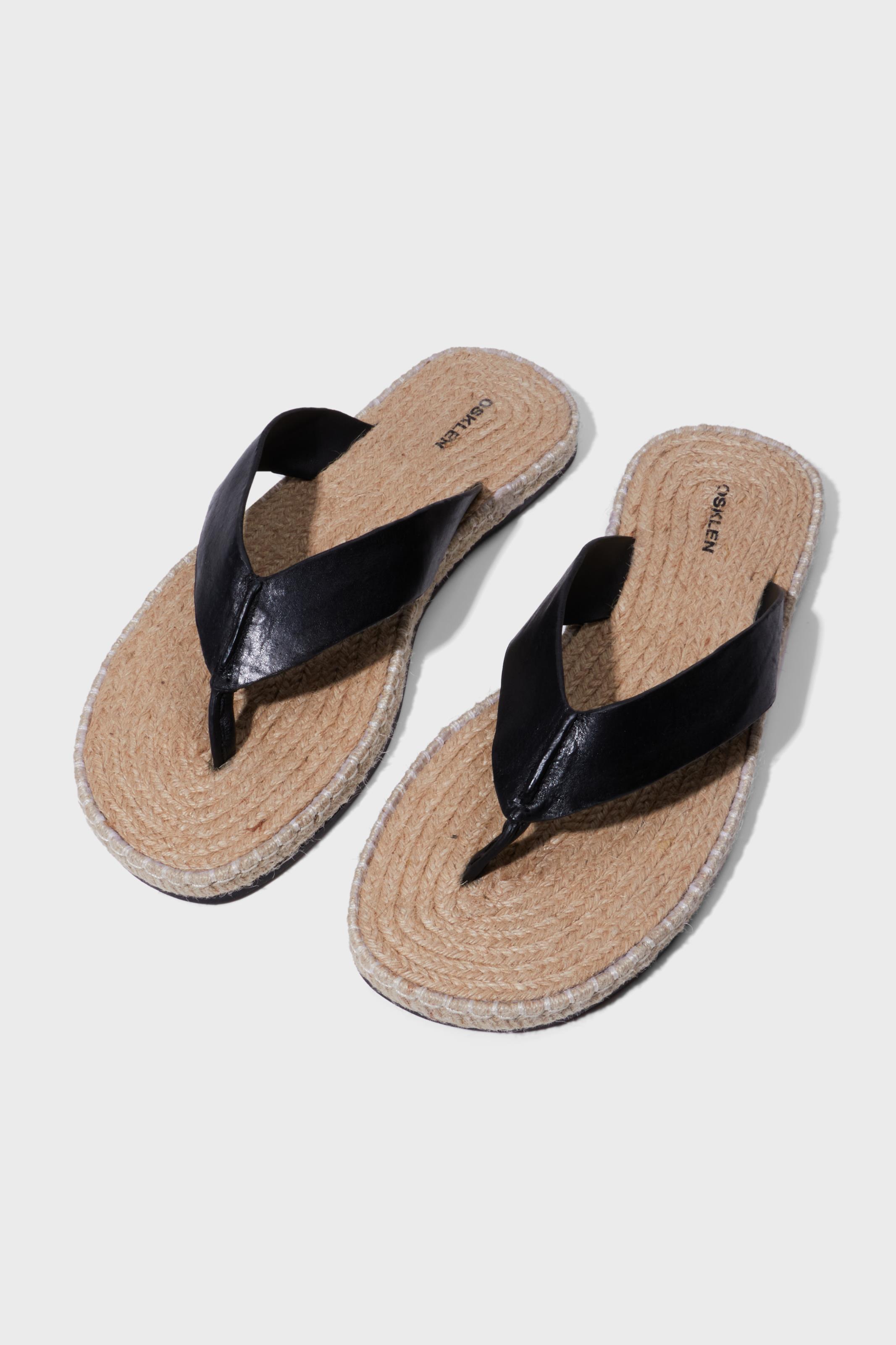 Sandália flat corda e-basics