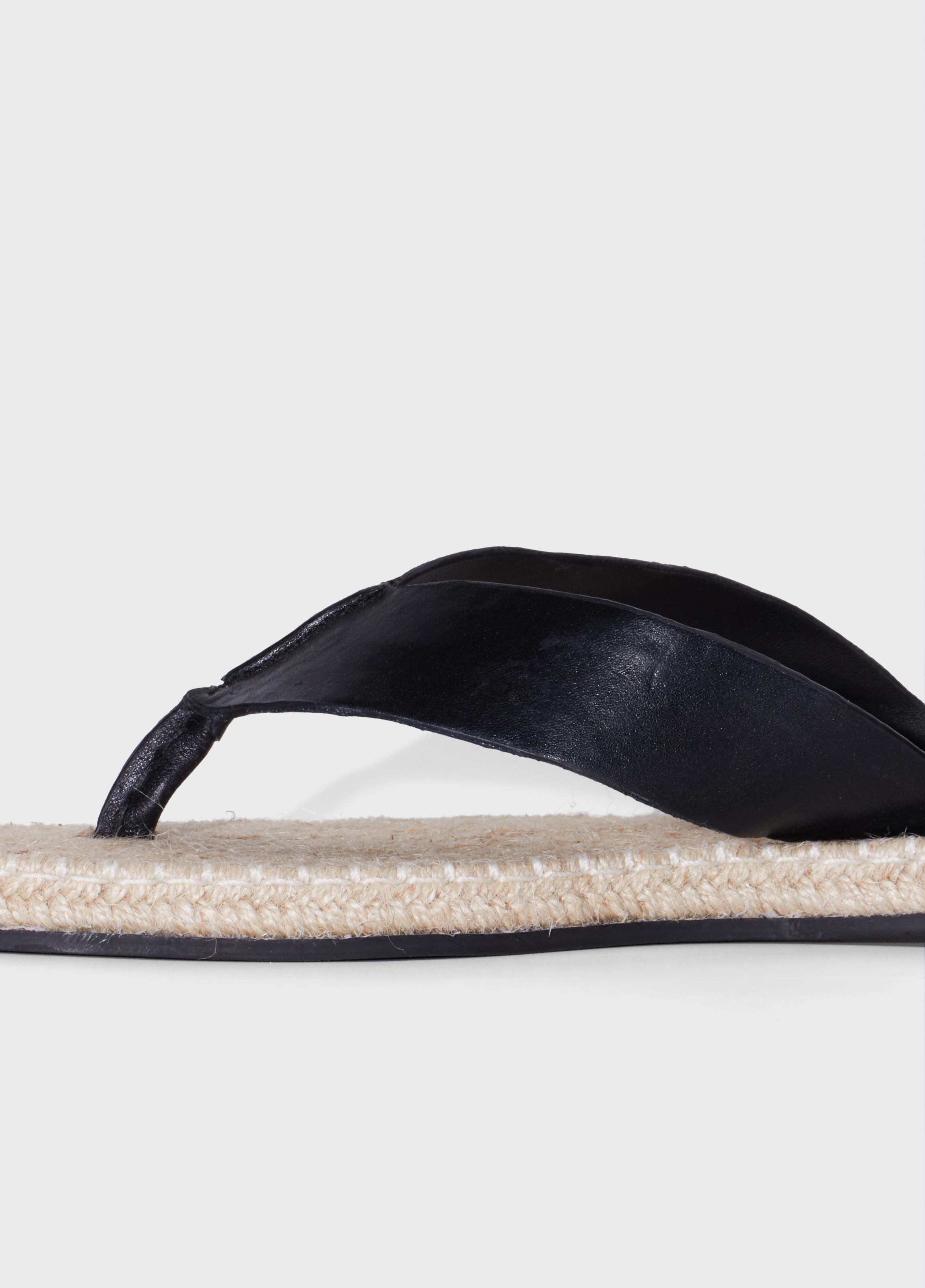 Sandália flat corda e-basics