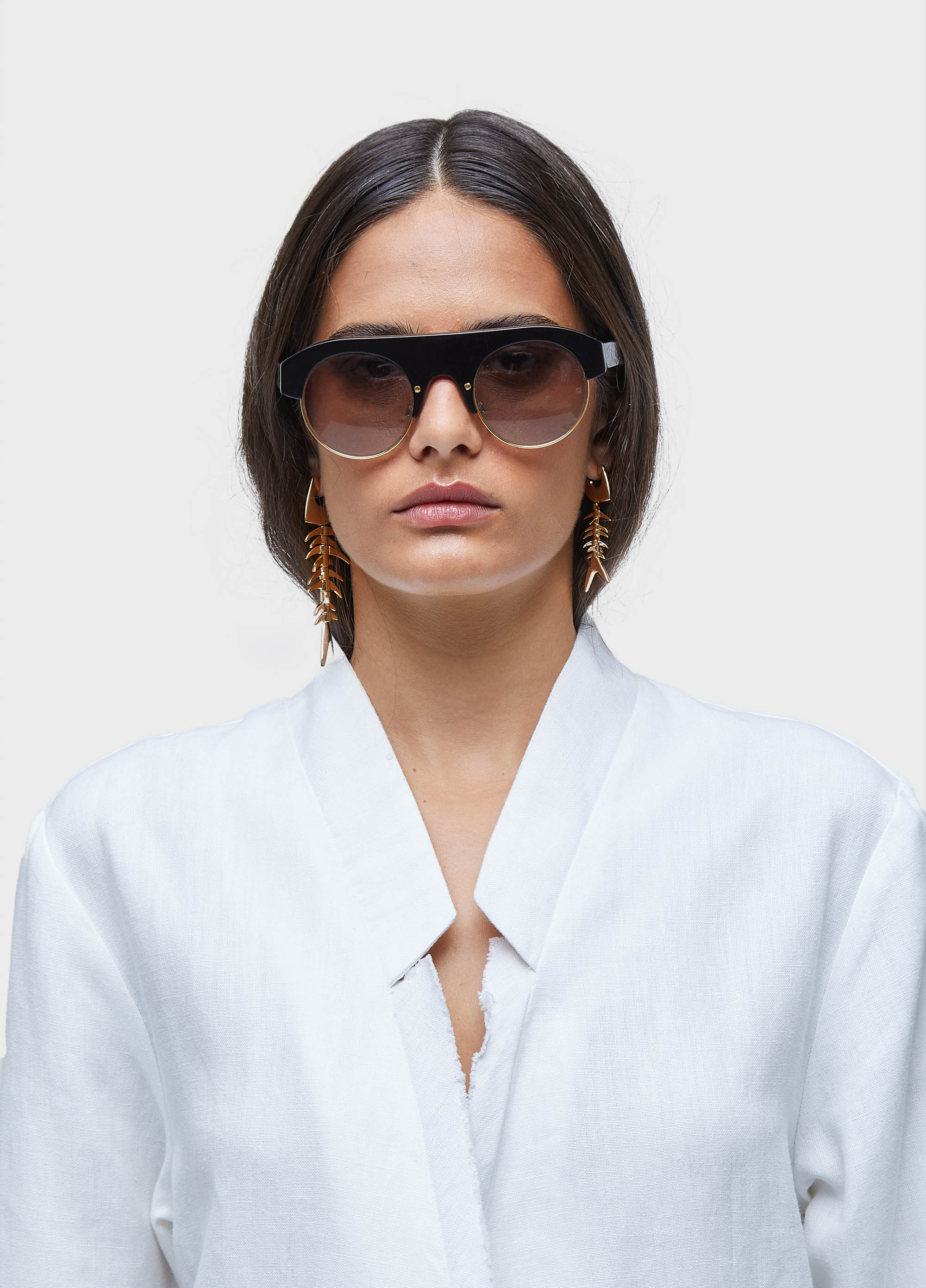 Brinco pirarucu dourado