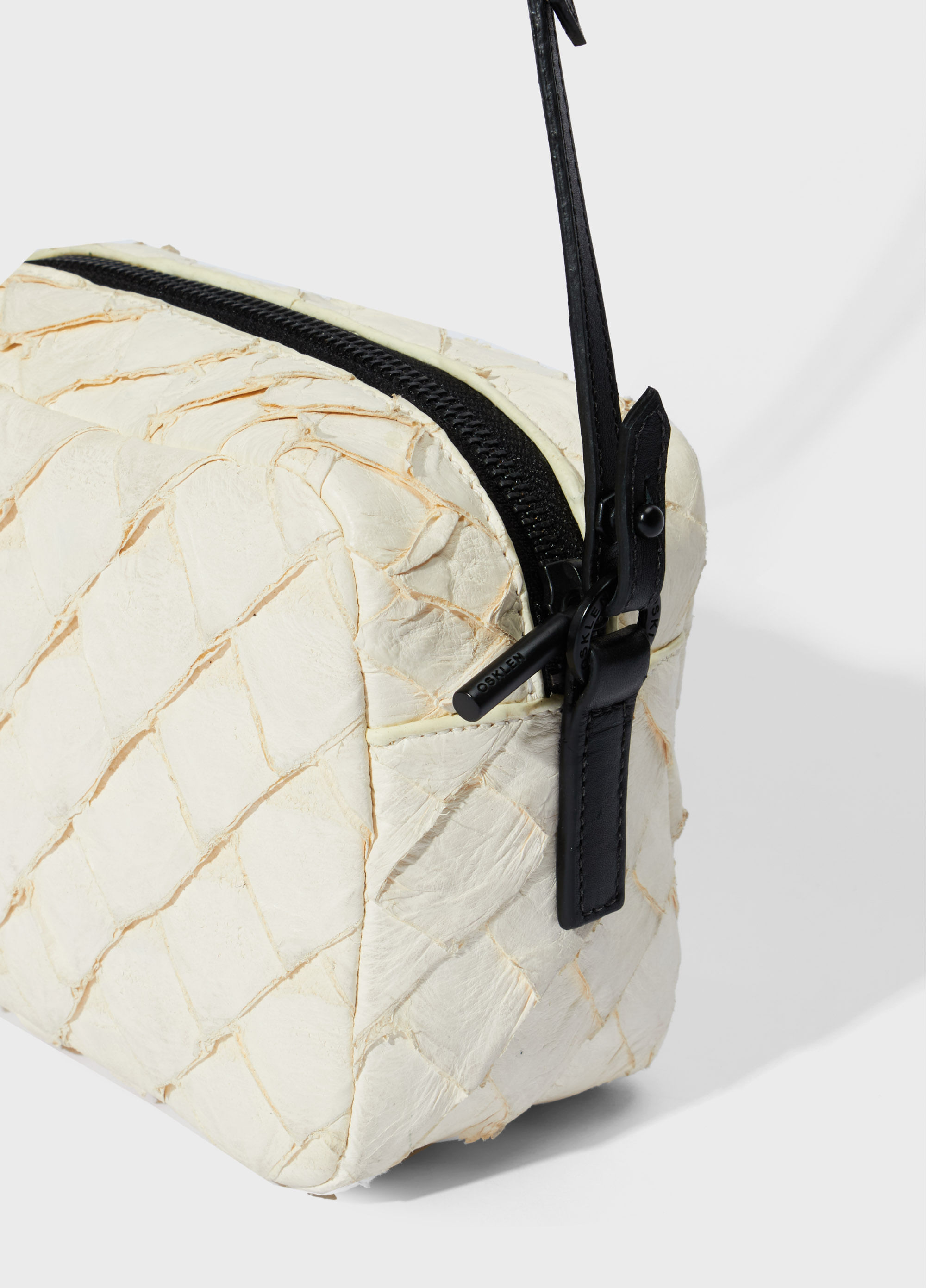 Pirarucu and salmon small crossbody bag