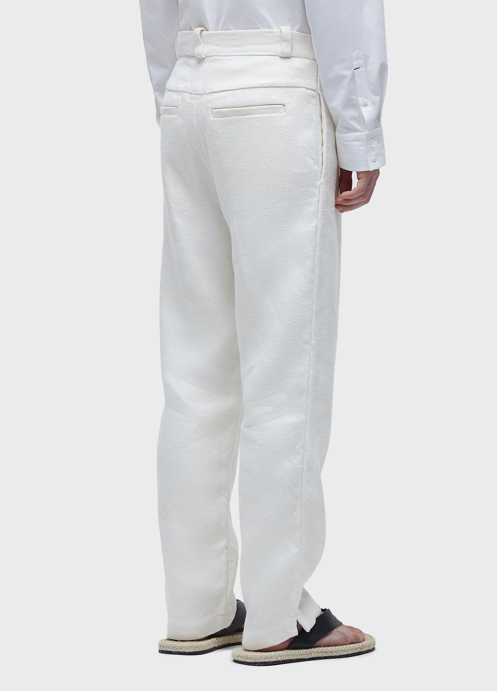 Calça alfaiataria linen twill