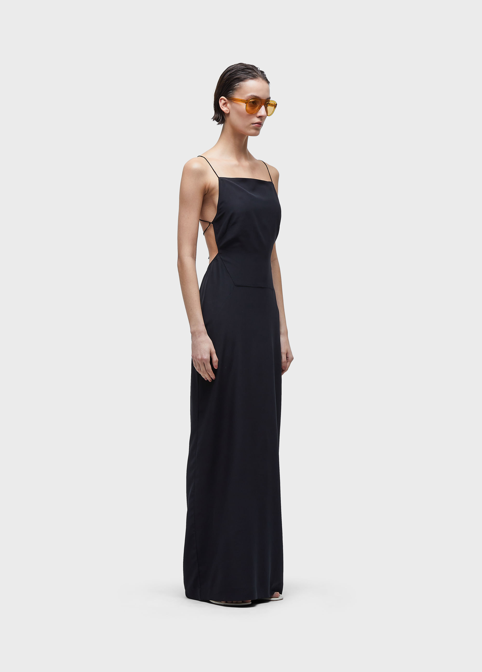 Vestido alças frente única