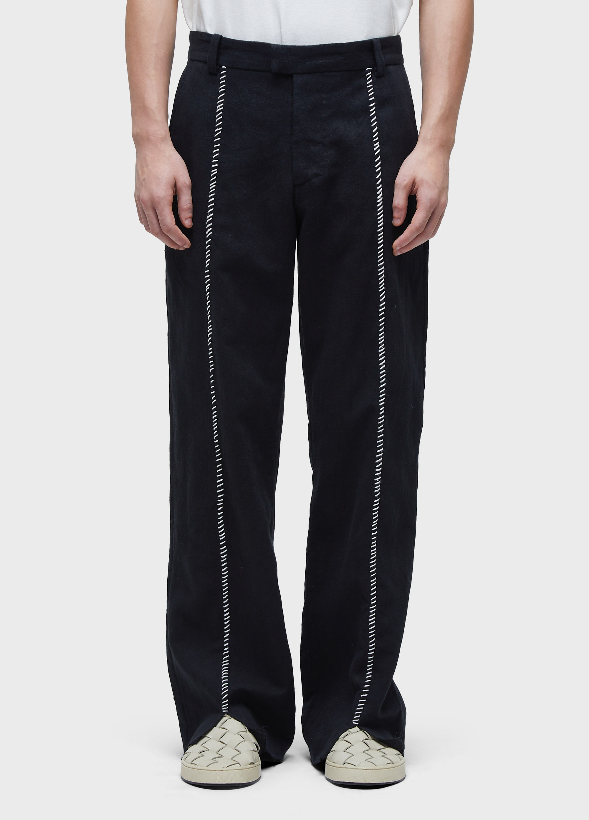Calça alfaiataria contraste hemp