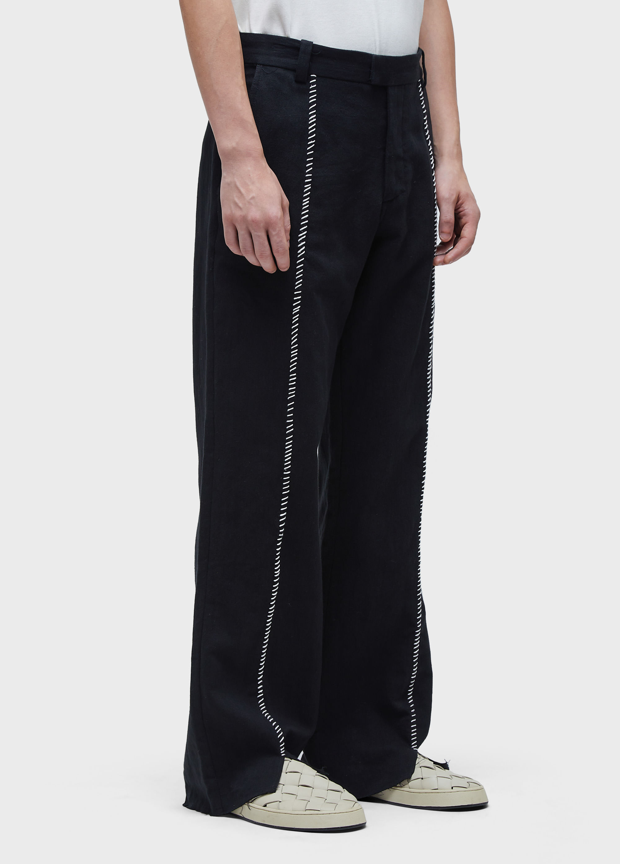 Calça alfaiataria contraste hemp