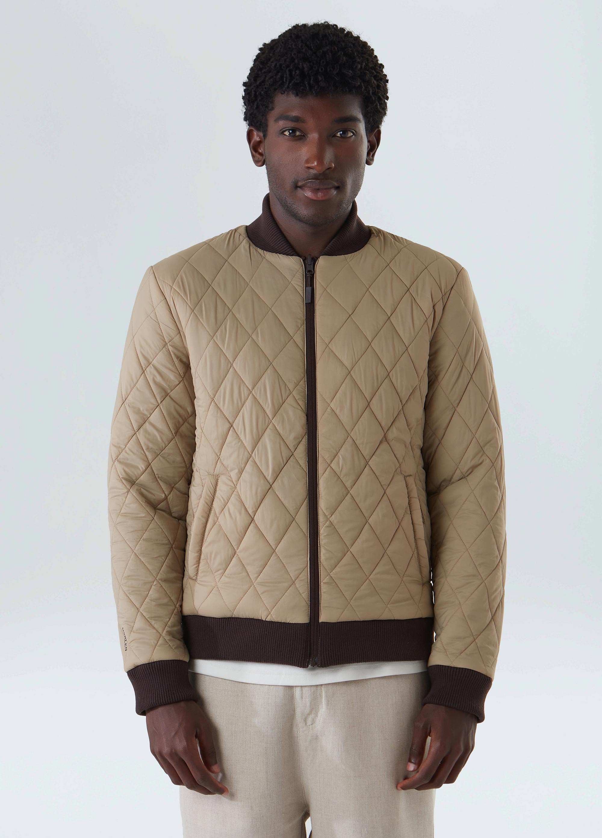 Jaqueta bomber double plain