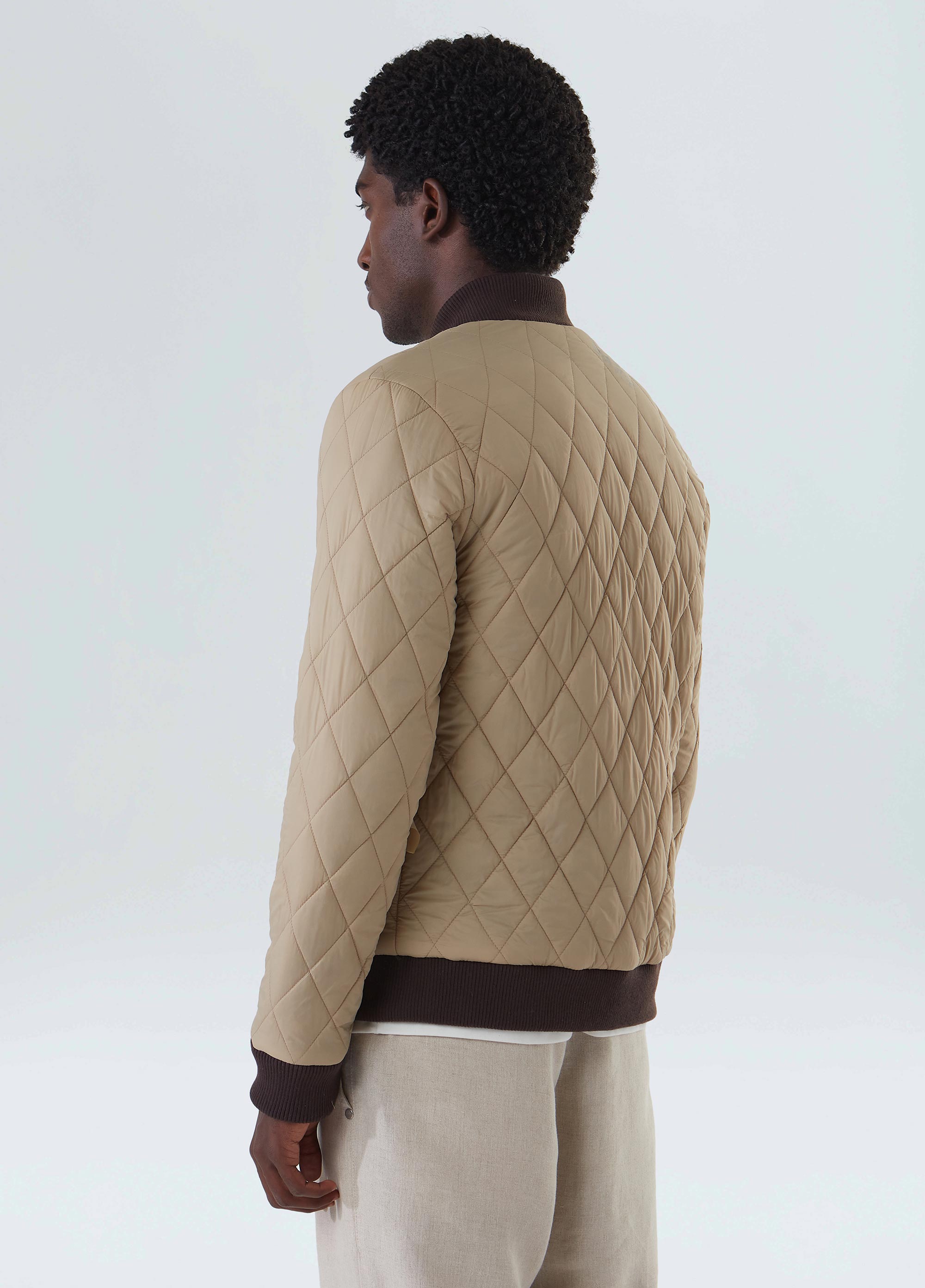 Jaqueta bomber double plain