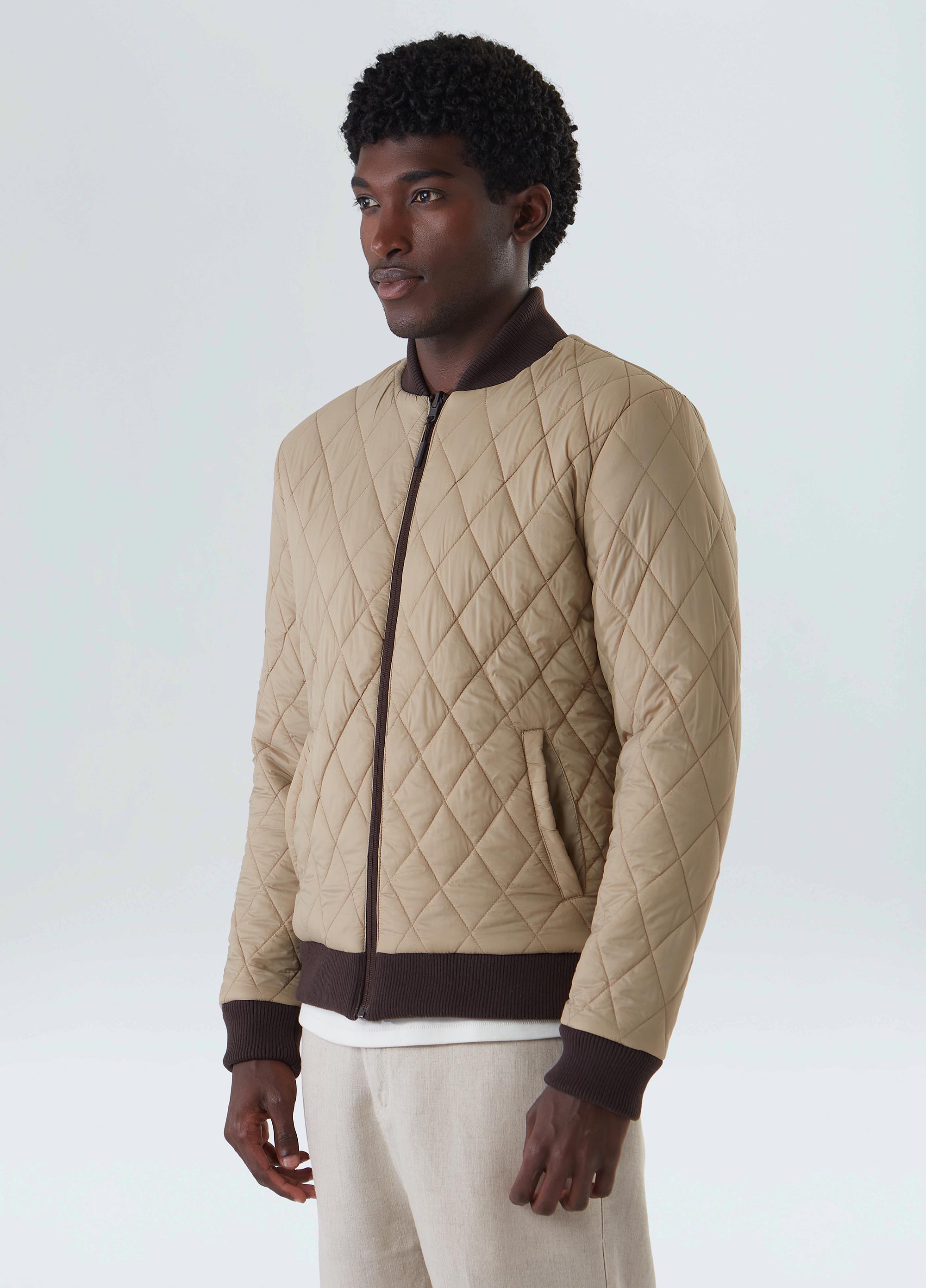 Jaqueta bomber double plain