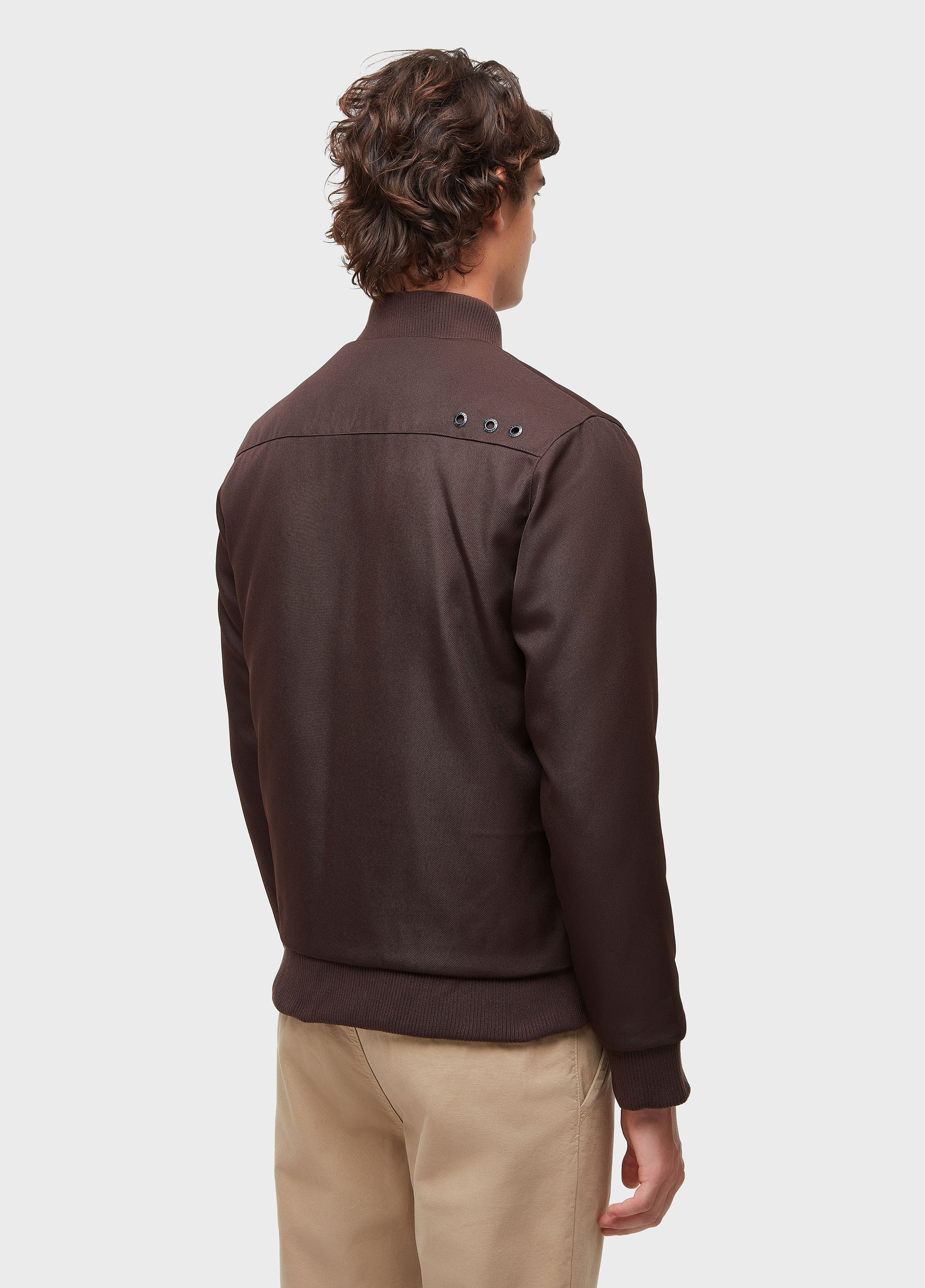 Jaqueta bomber double plain
