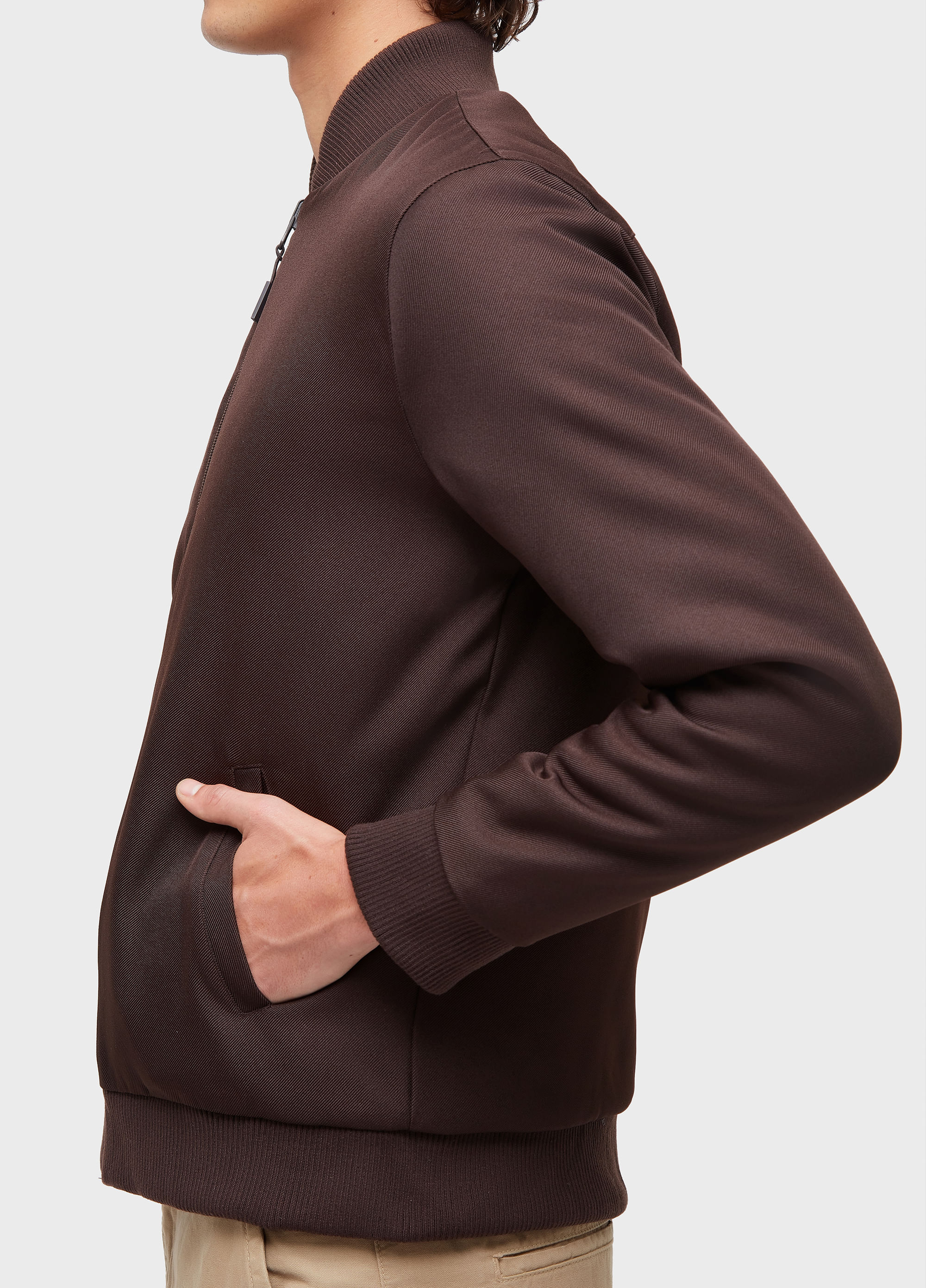 Jaqueta bomber double plain