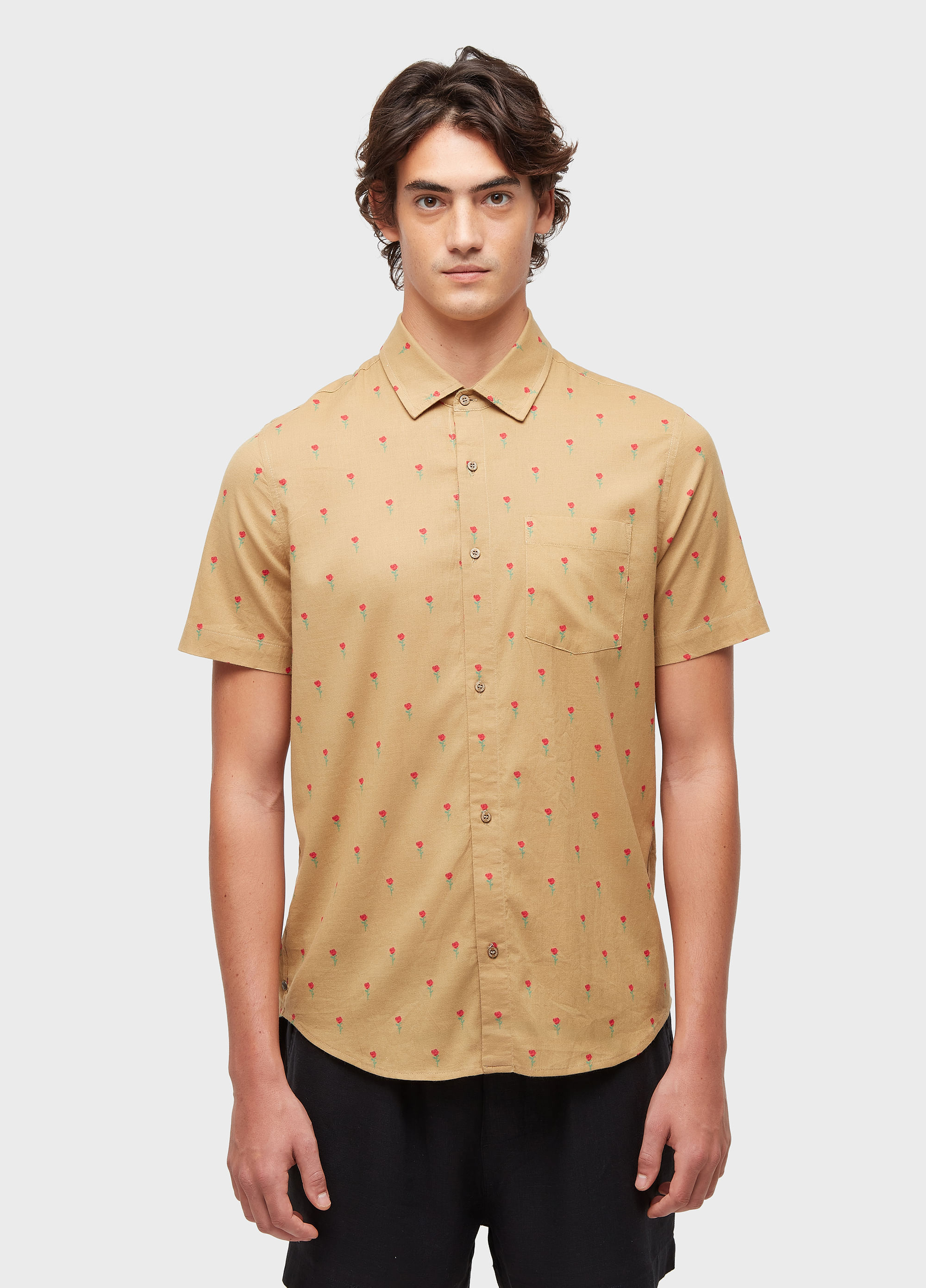 Camisa  mini rosas