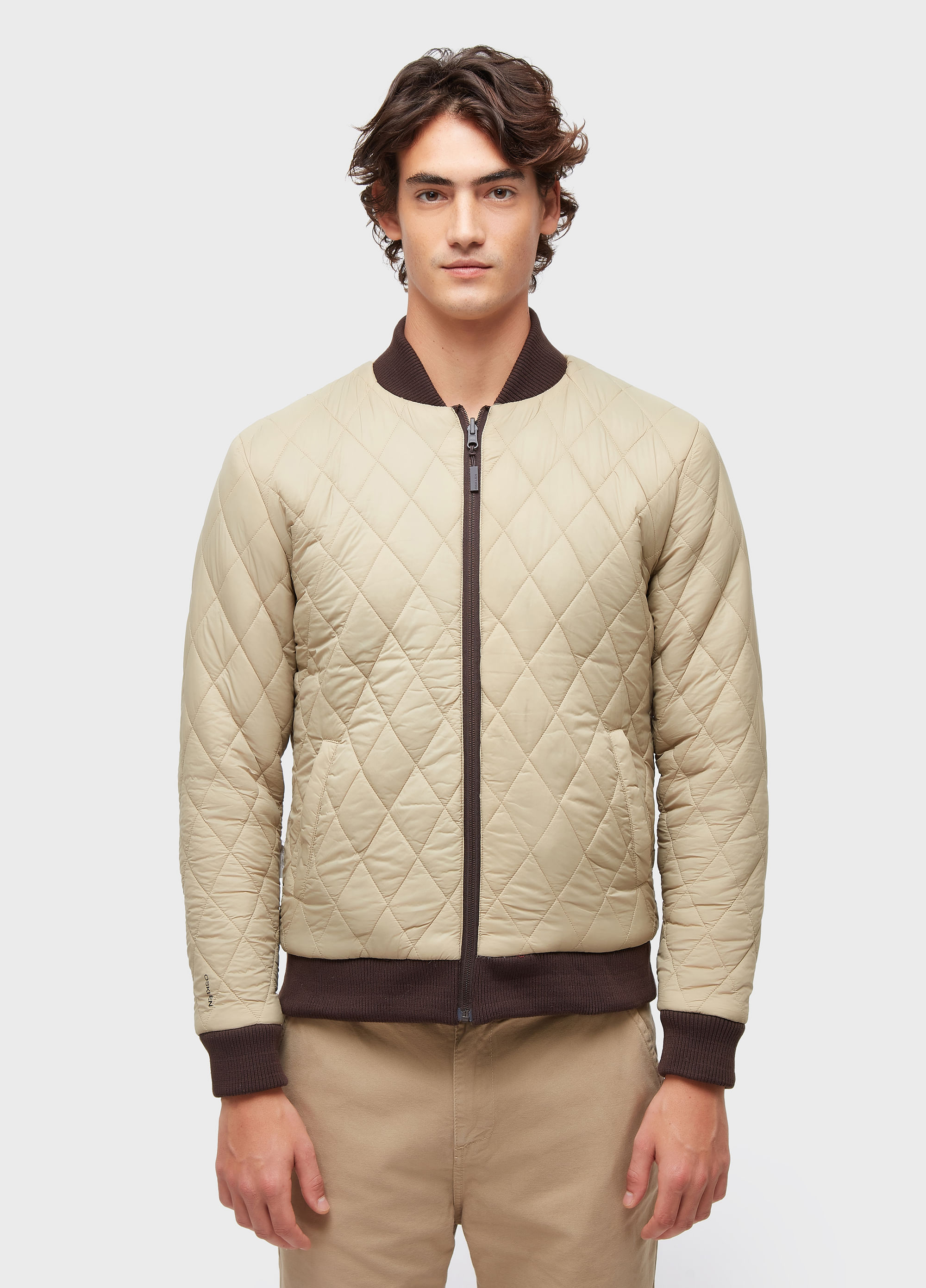 Jaqueta bomber double plain