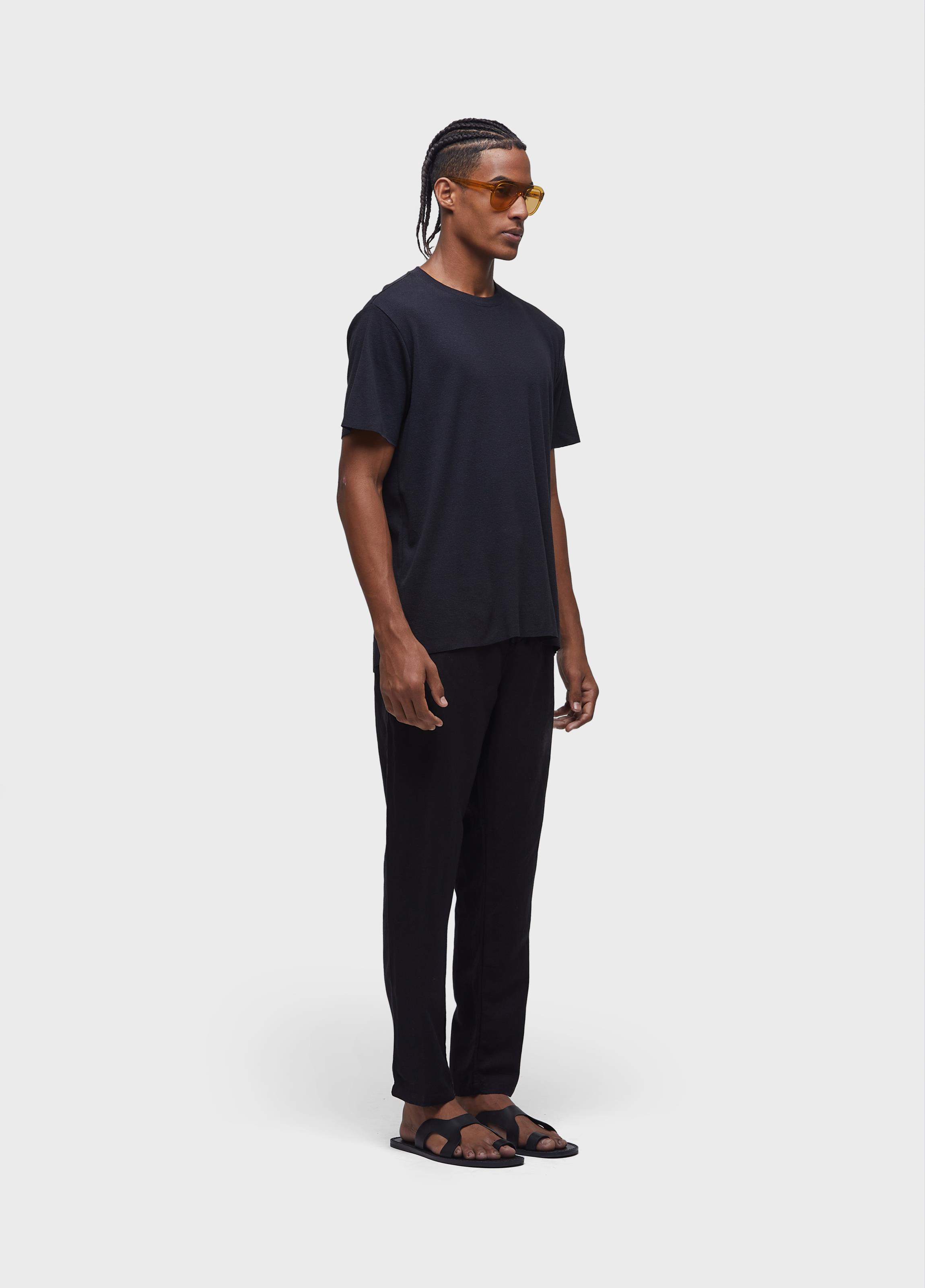 Calça alfaiataria fluid linen