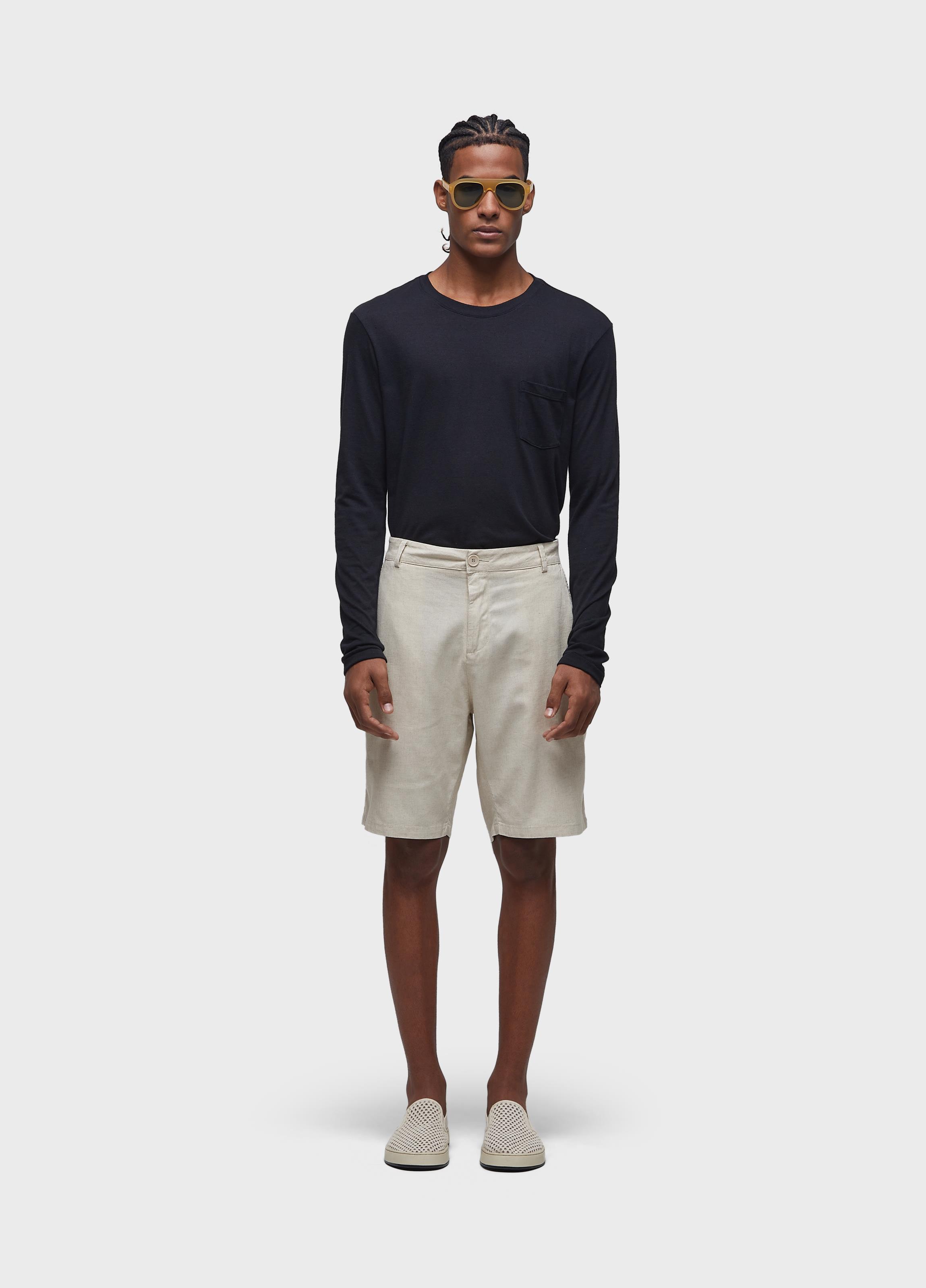 Bermuda alfaiataria basic linen