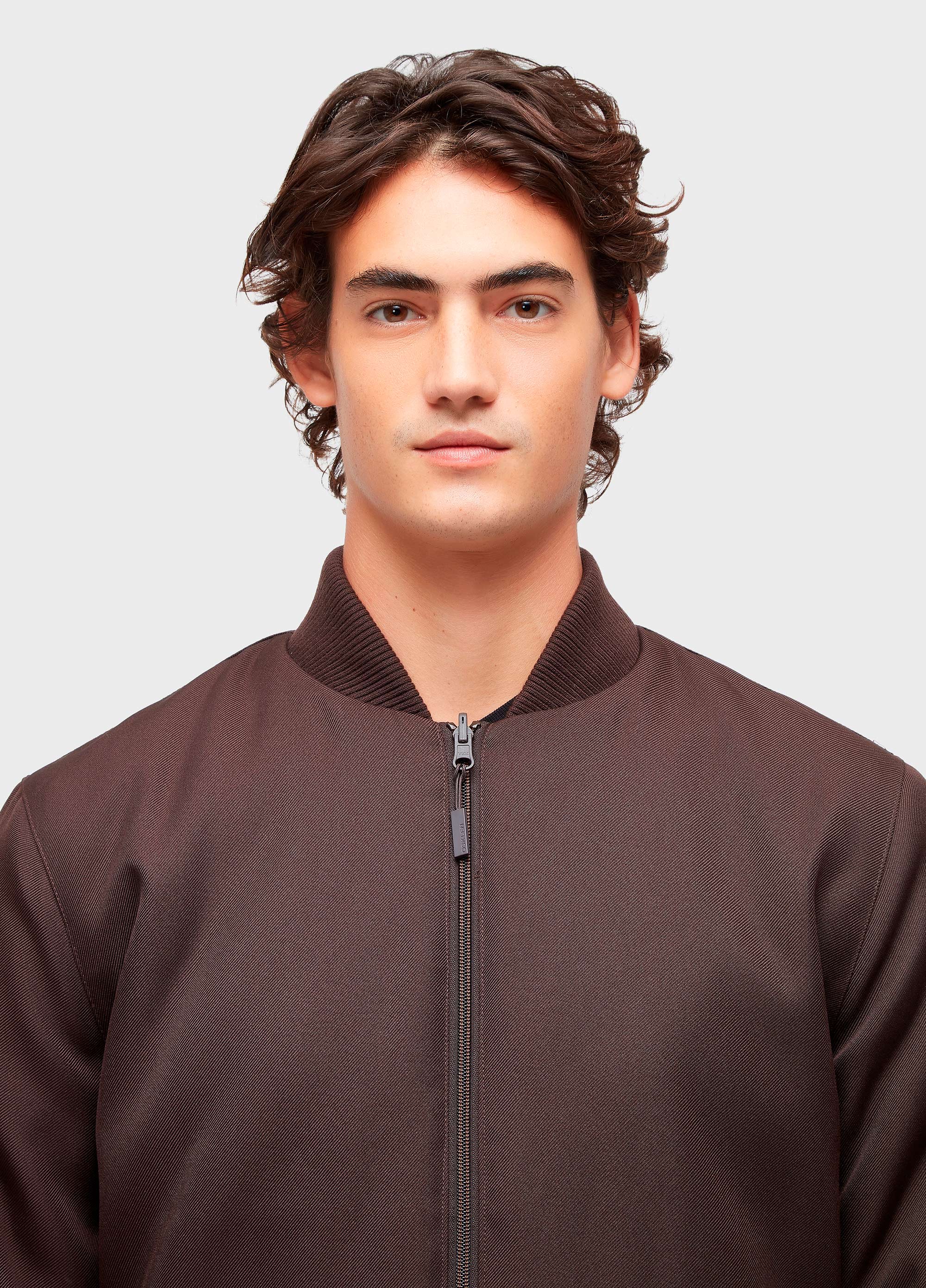 Jaqueta bomber double plain